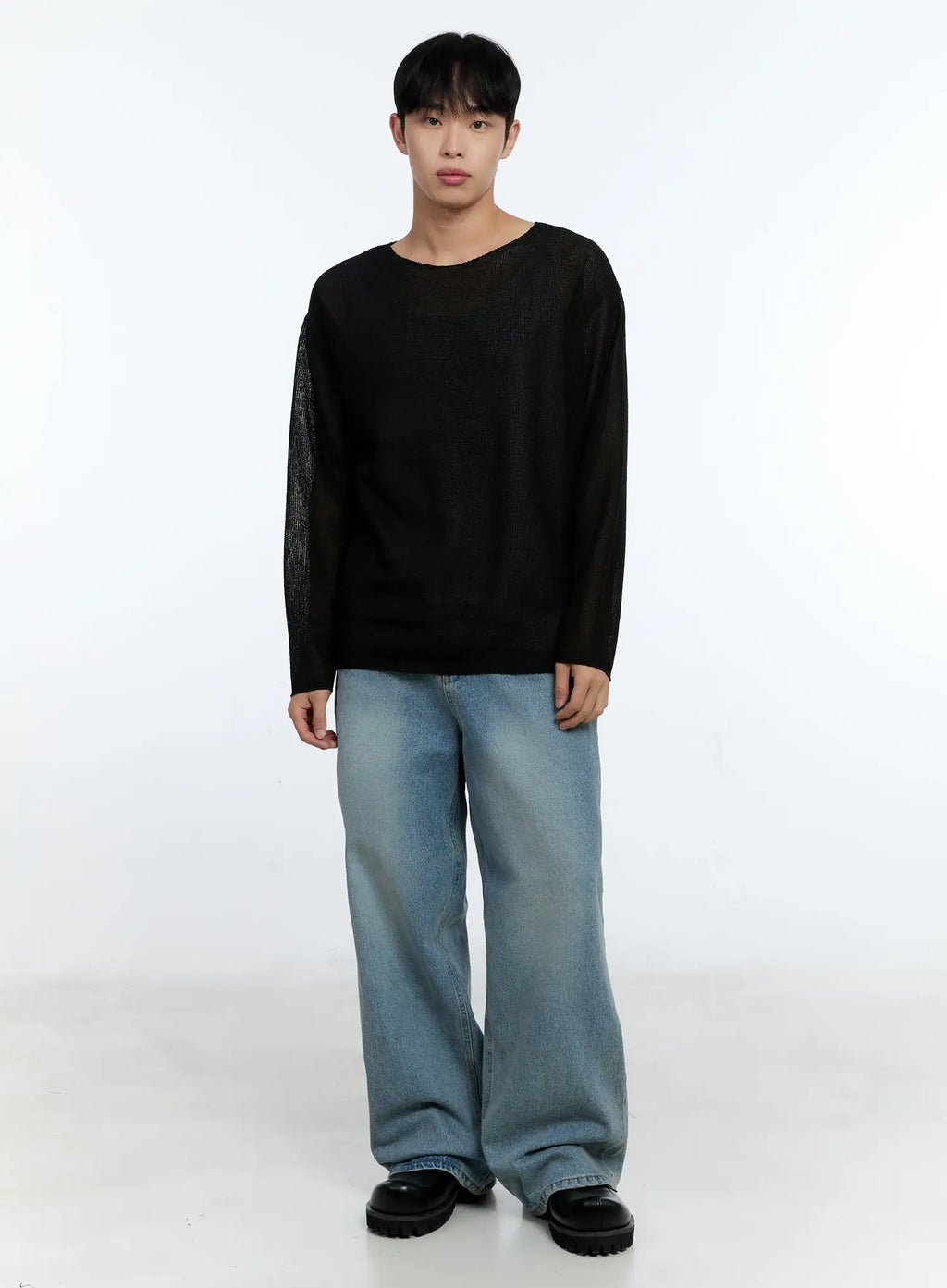 Men's Wide Leg Denim Jeans IG519