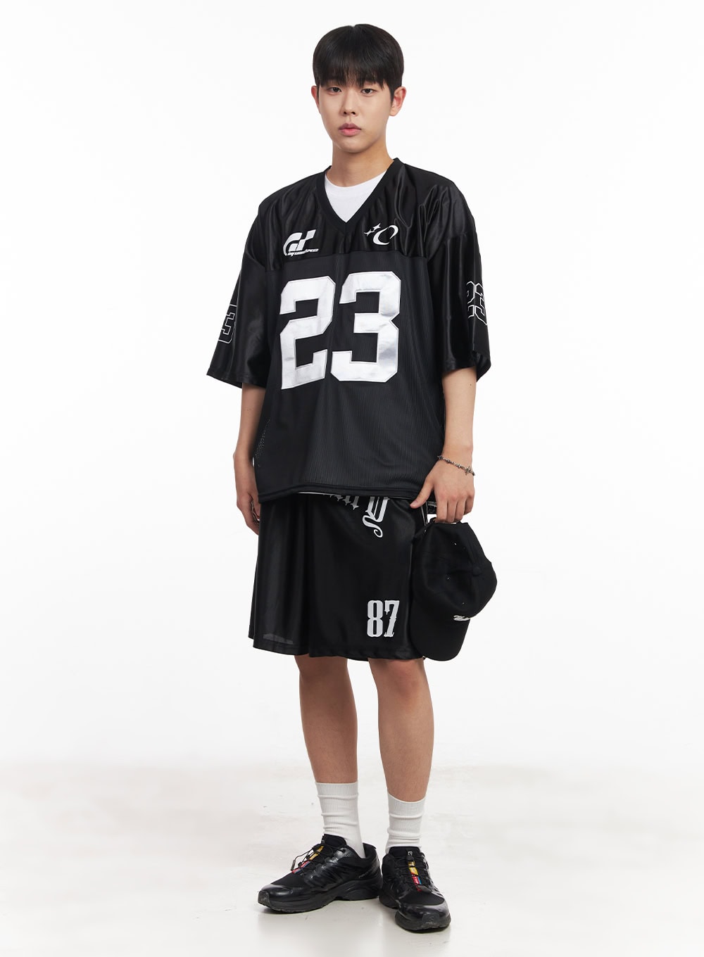 Men's Mesh V-Neck Jersey T-Shirt IA525