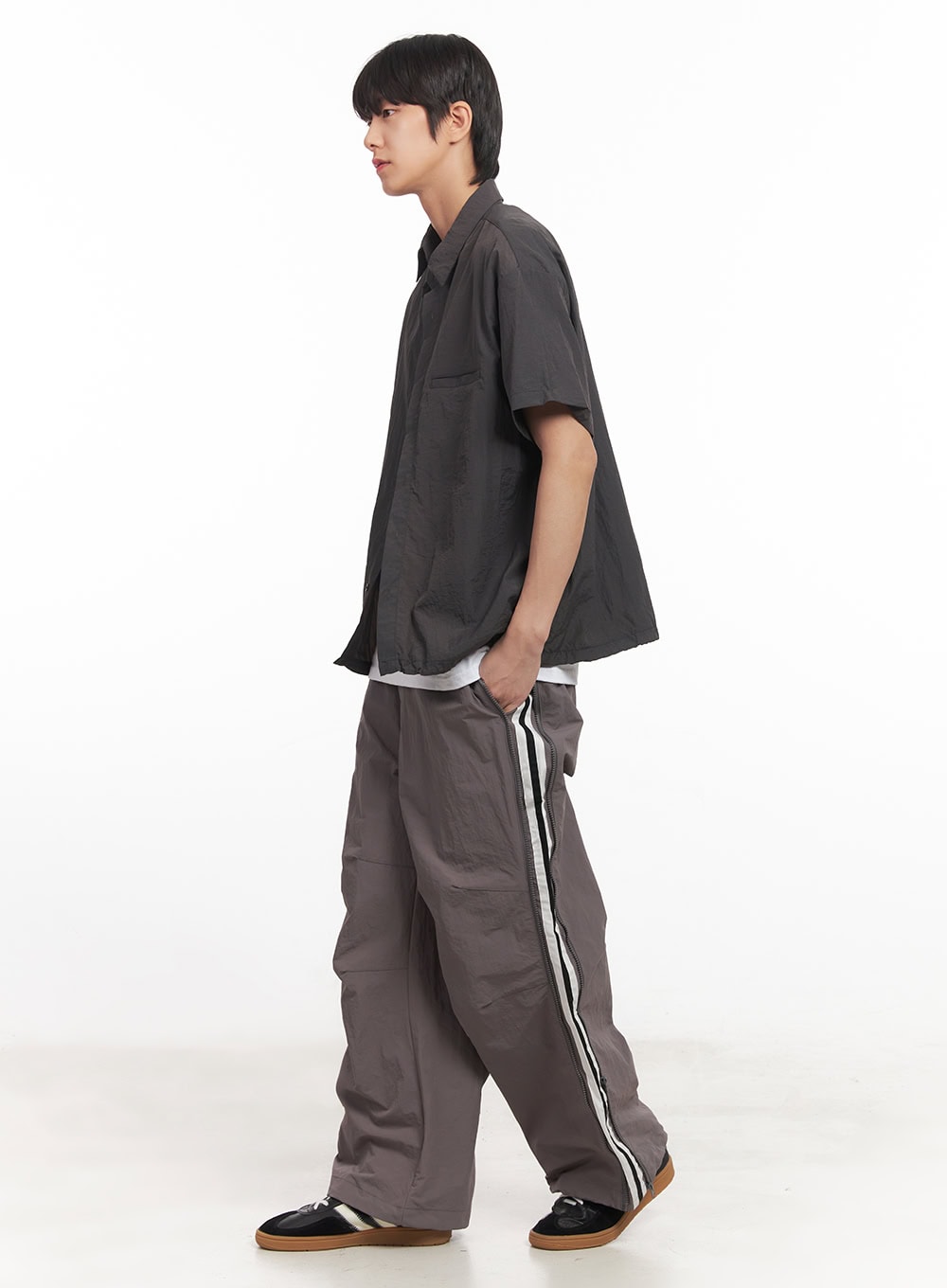 Men's Loose-Fit Boxy Collared Shirt IA510