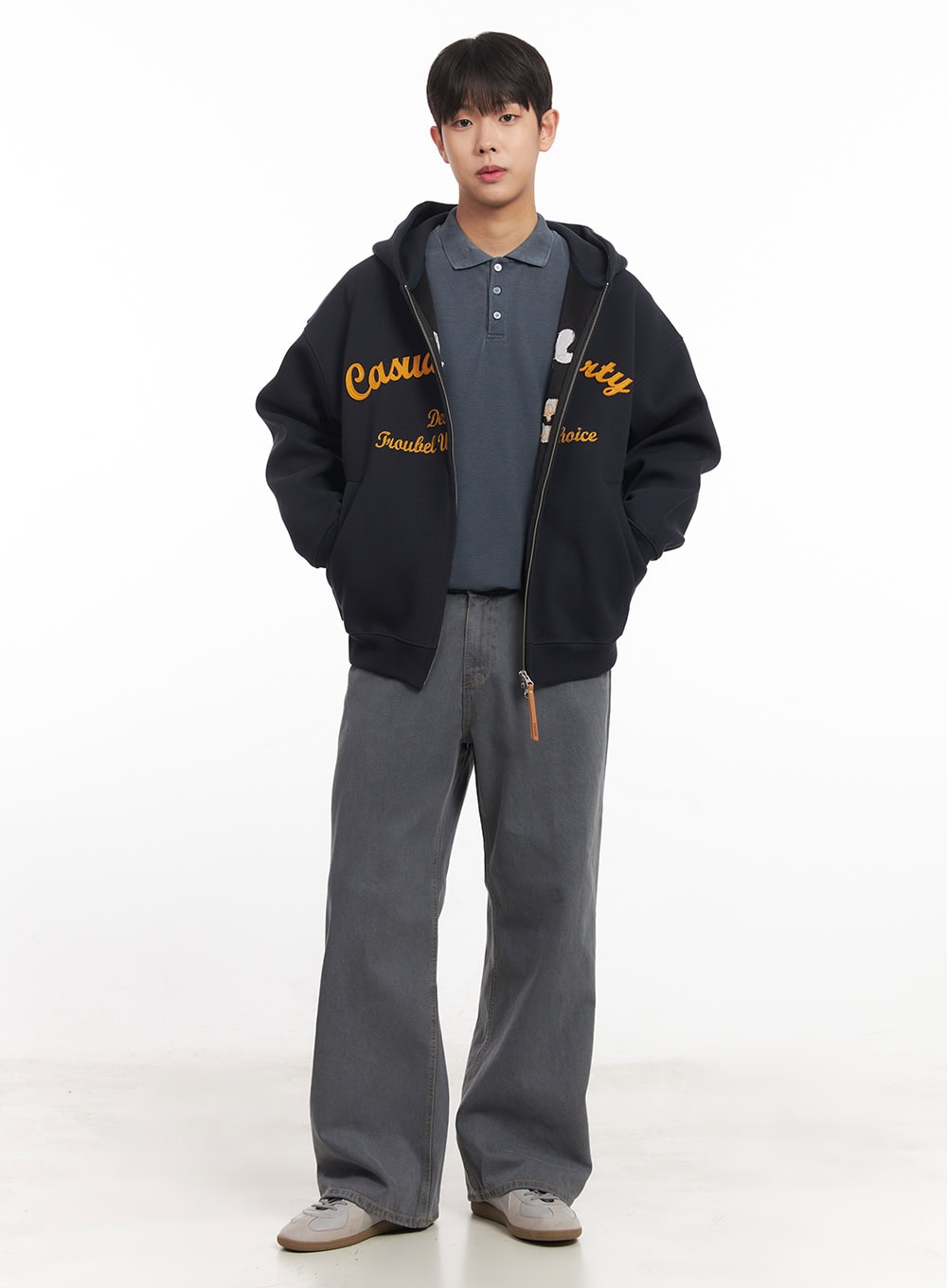 Men's Embroidered Hooded Jacket IM527