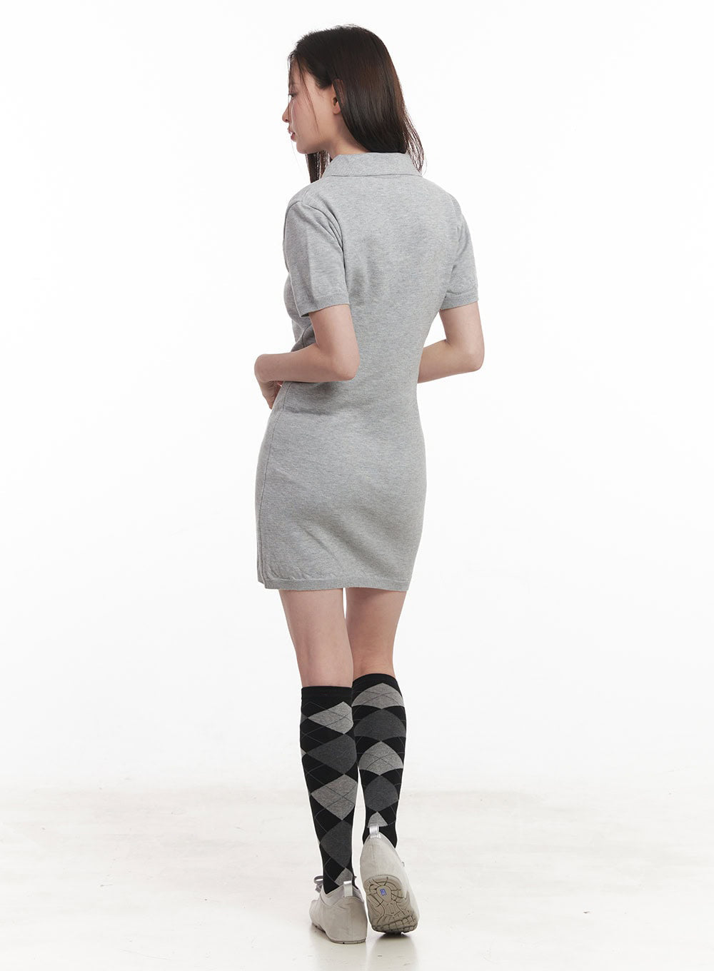 Collared Slim Mini Dress IY509