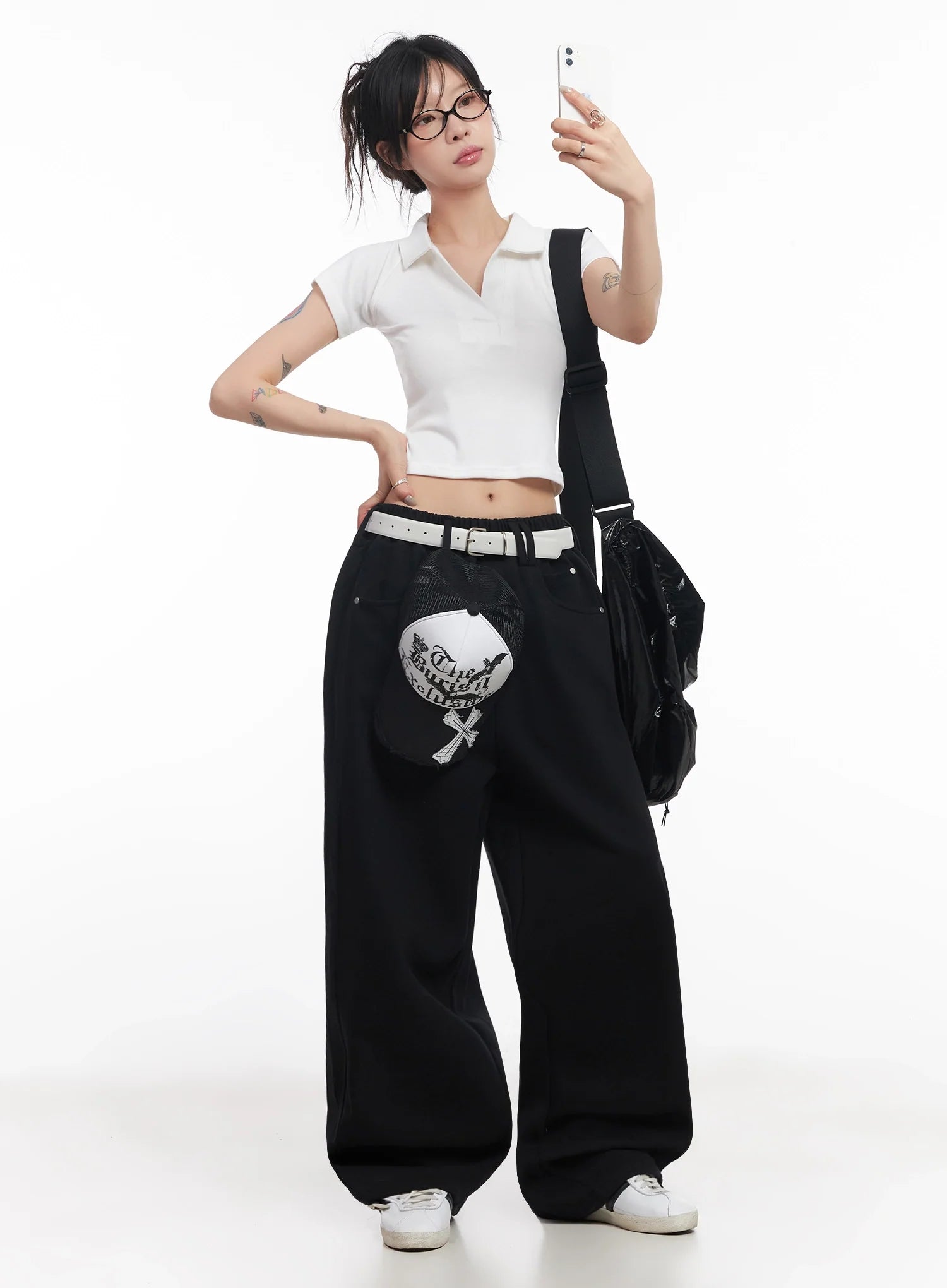 Cropped Collared Tee IC503