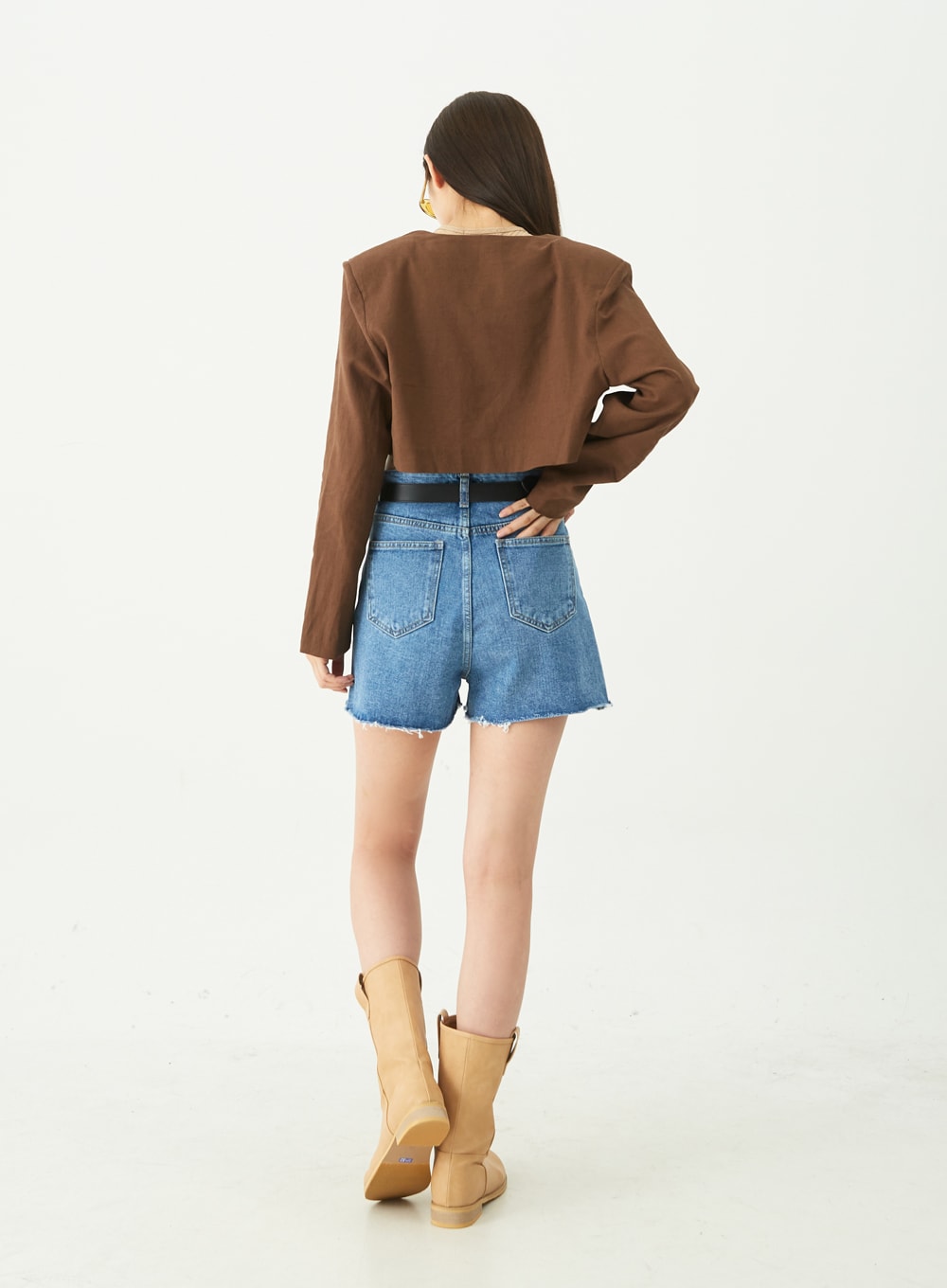 Raw Hem Denim Shorts CU5