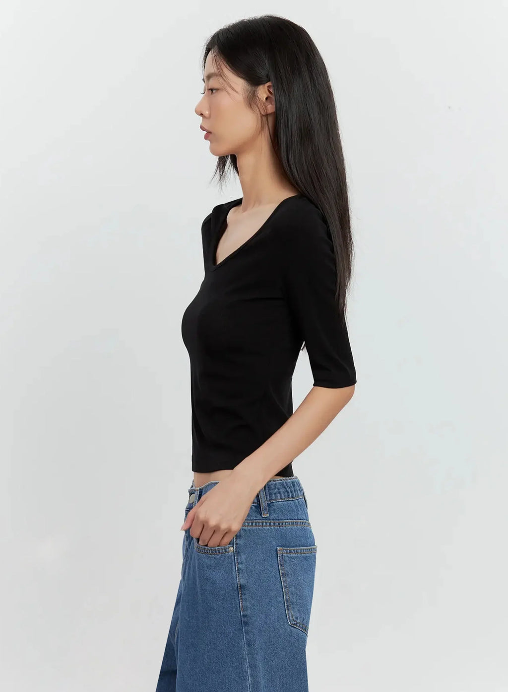 Basic 3/4-Sleeve Top IL528