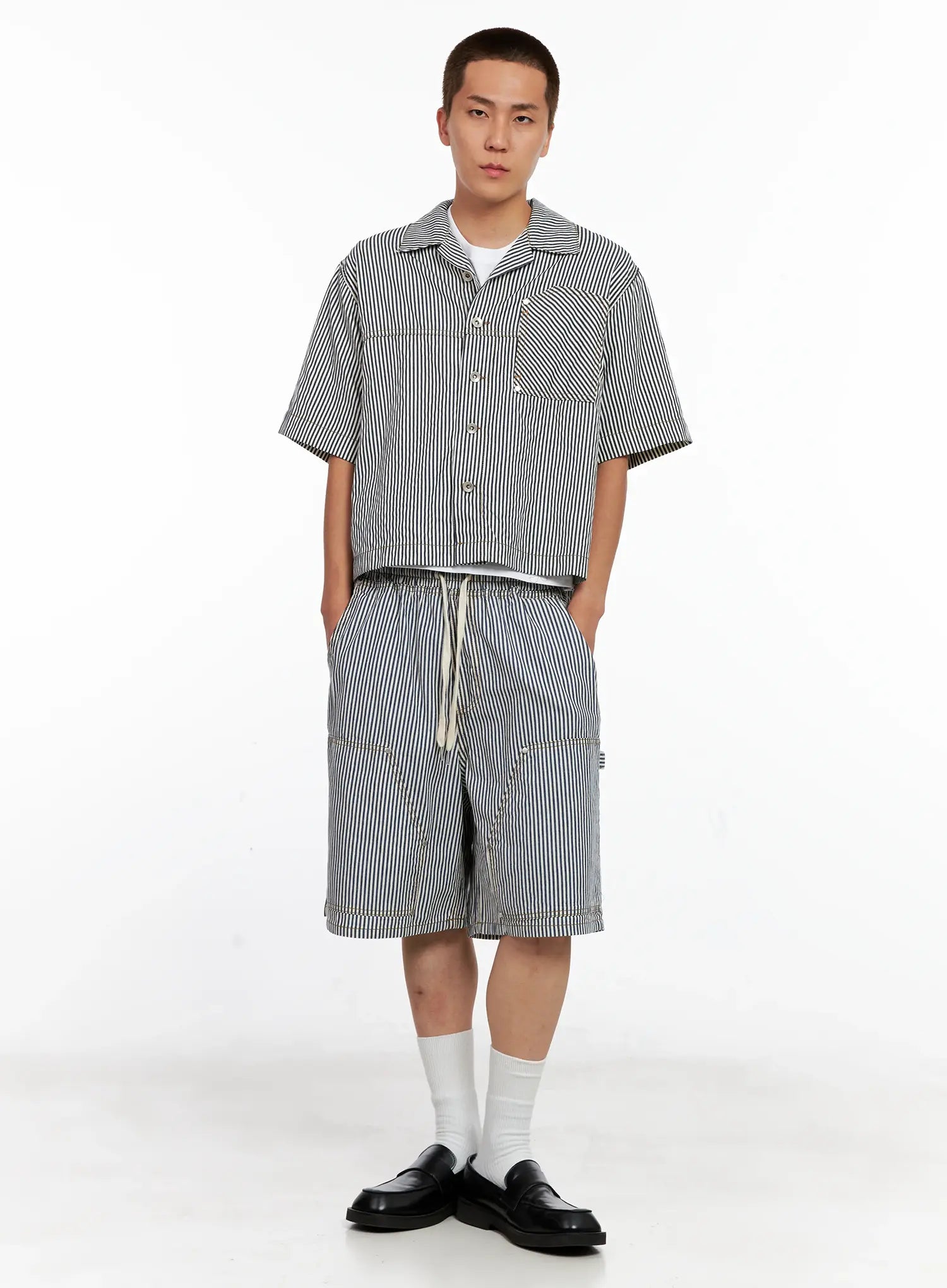 Men's Striped Bermuda Shorts IG511