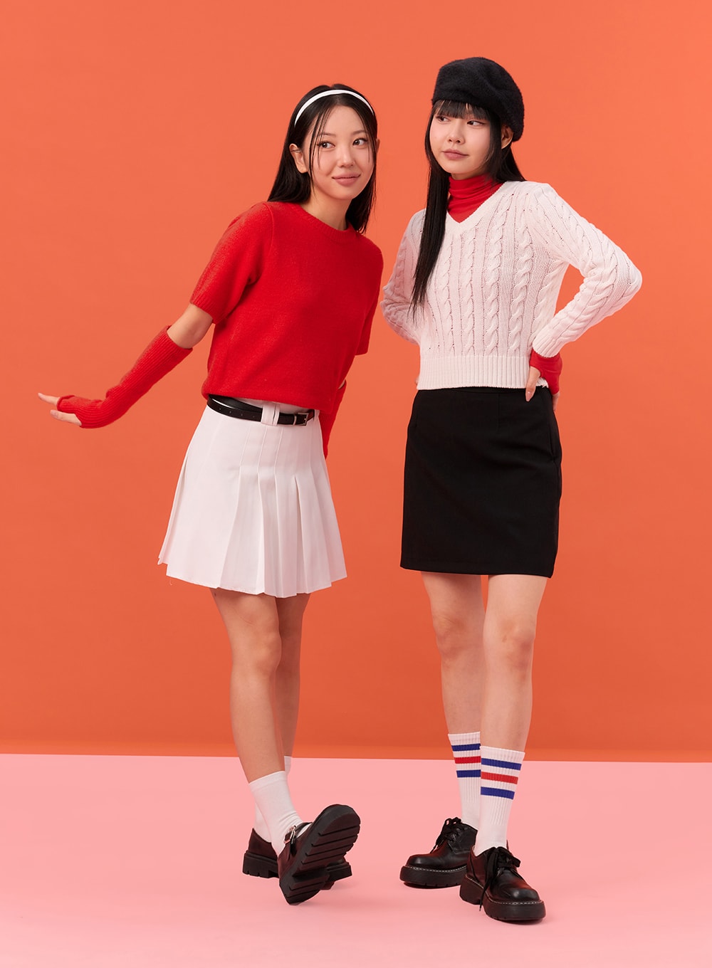 Solid Mini Skirt IN301