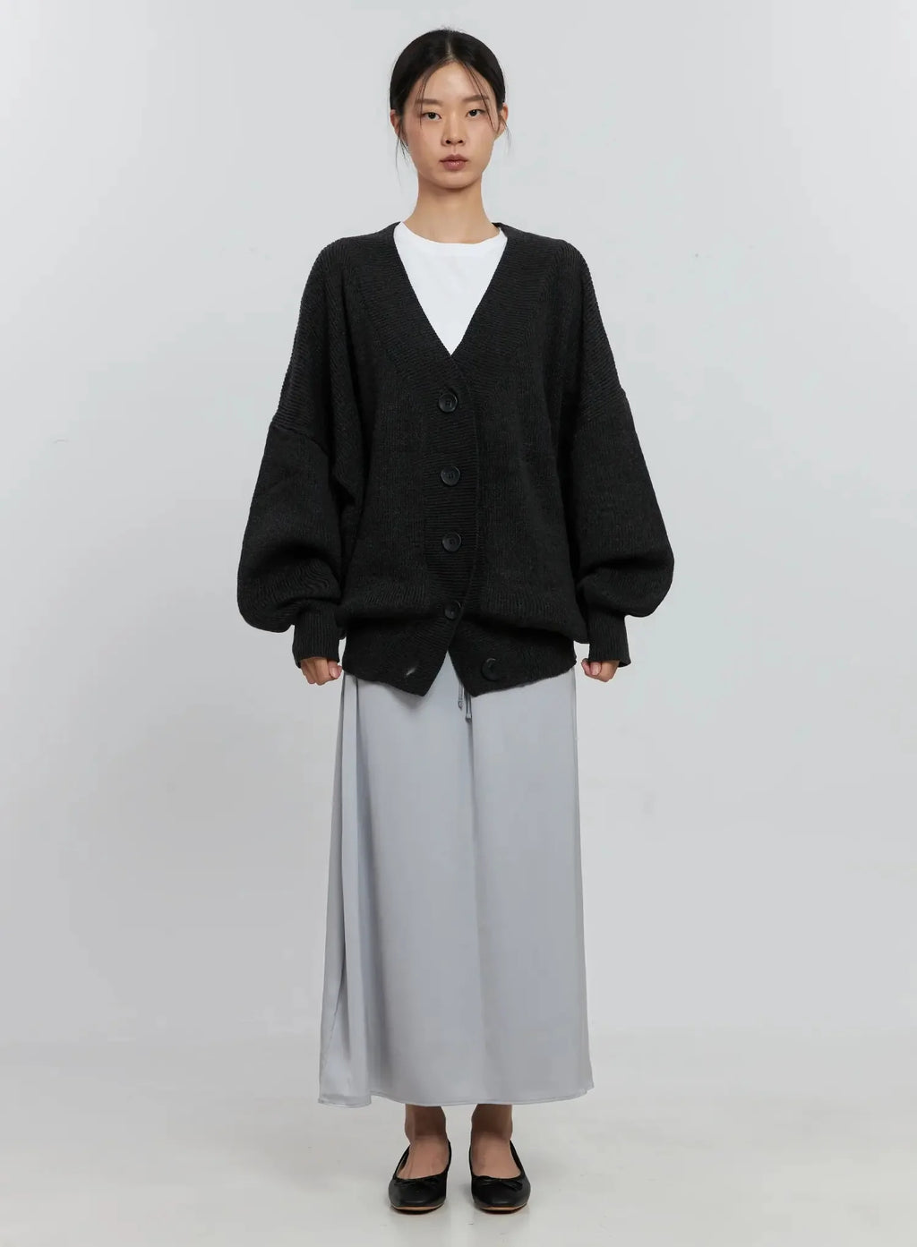 Ribbed Oversized Cardigan IS516