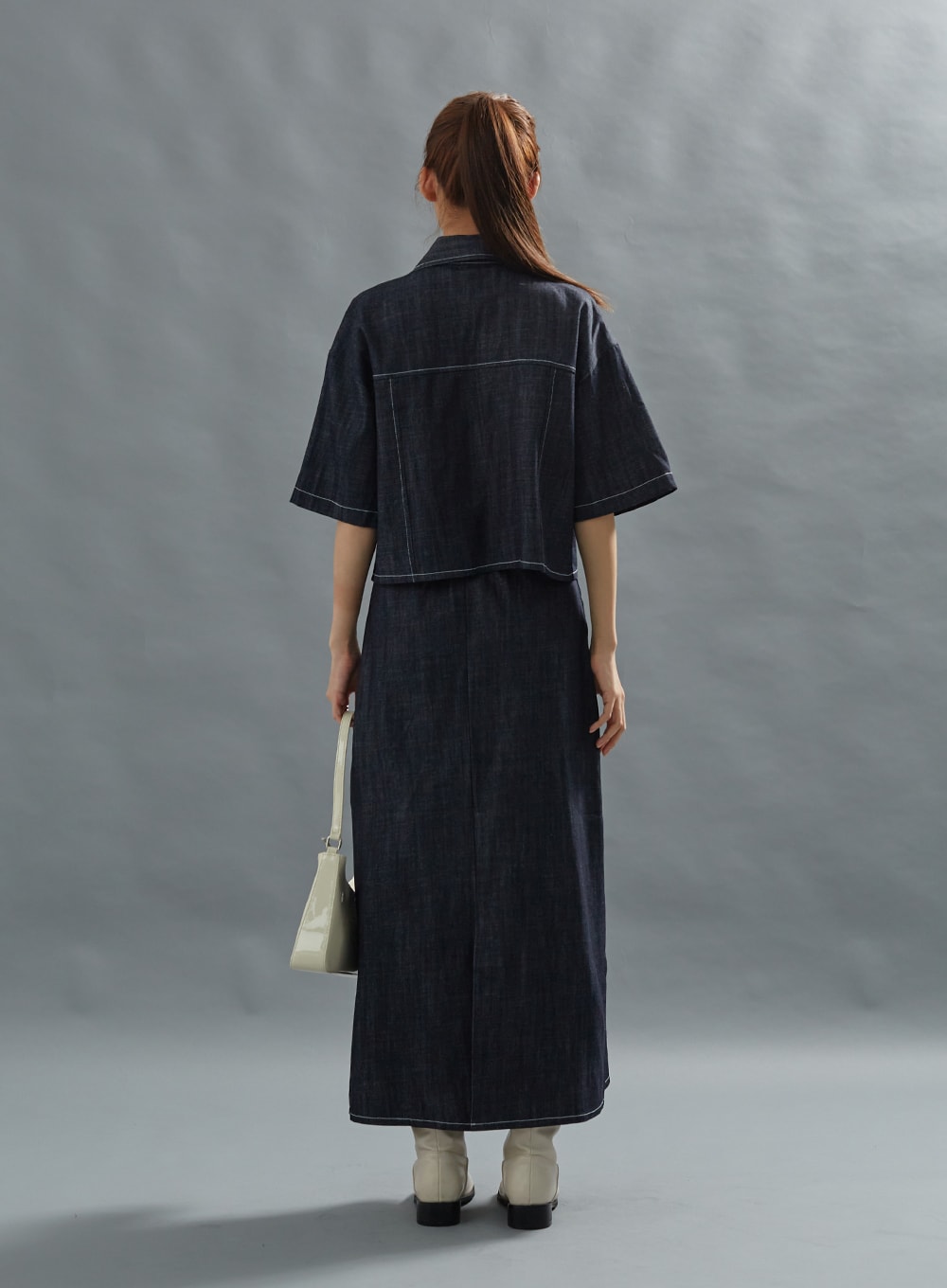 Stich Crop Short Sleeve Shirt CG01