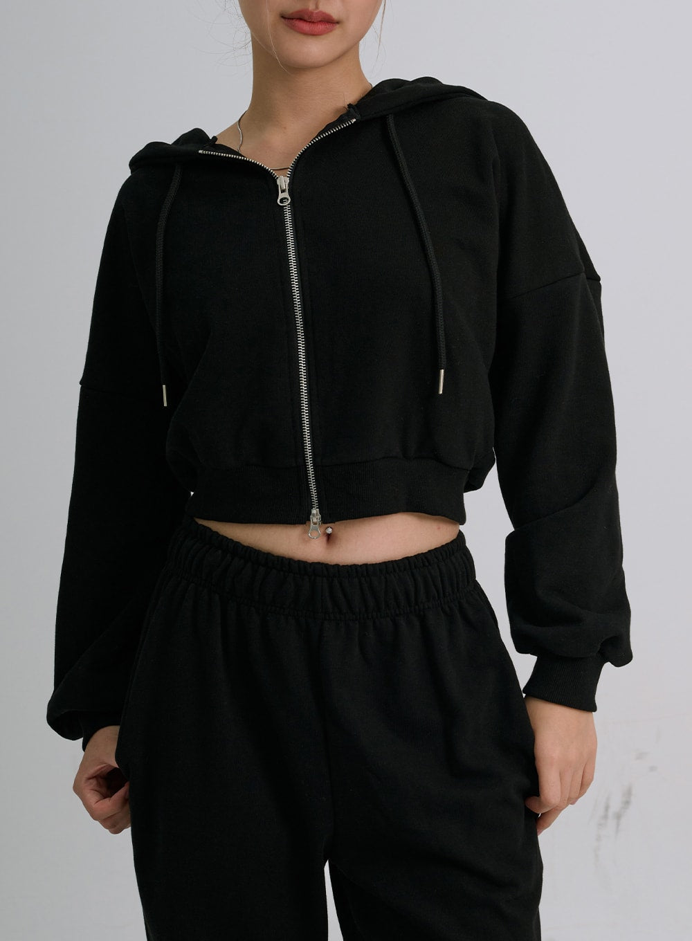 Lewkin Soft Basic Two Way Hoodie Zip Up C1210