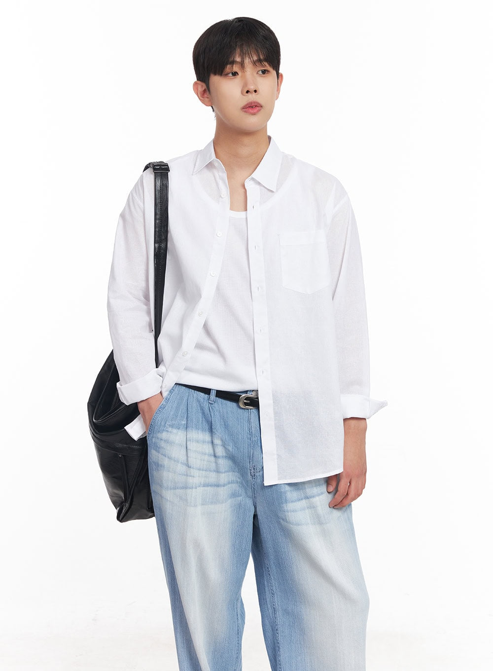 Men's Linen Collared Shirt IY522