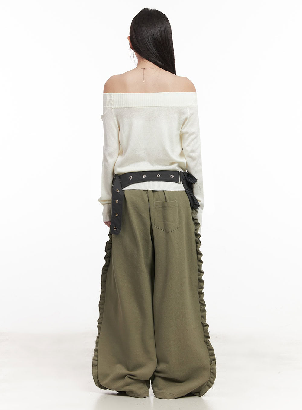 Frill Wide-Leg Sweatpants IM525