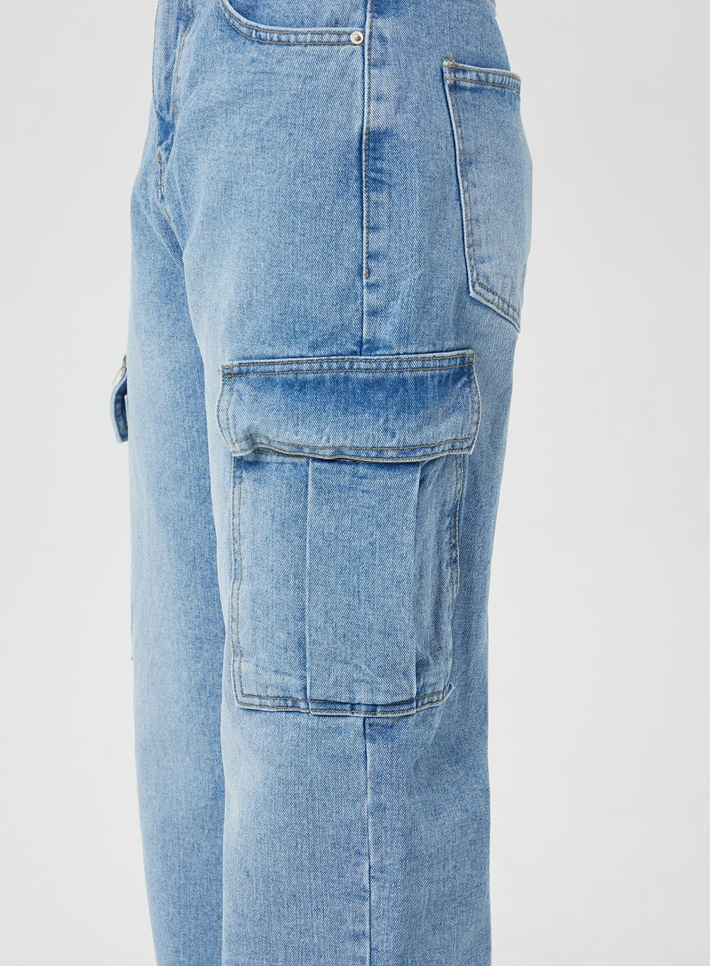 Wide Leg Cargo Jeans BF323