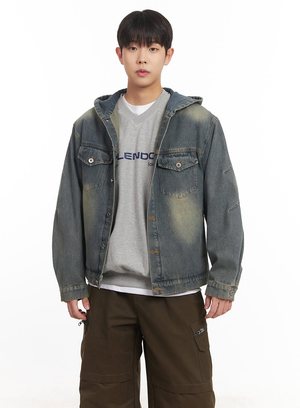 Men's V-Neck Graphic Sweatshirt IM528