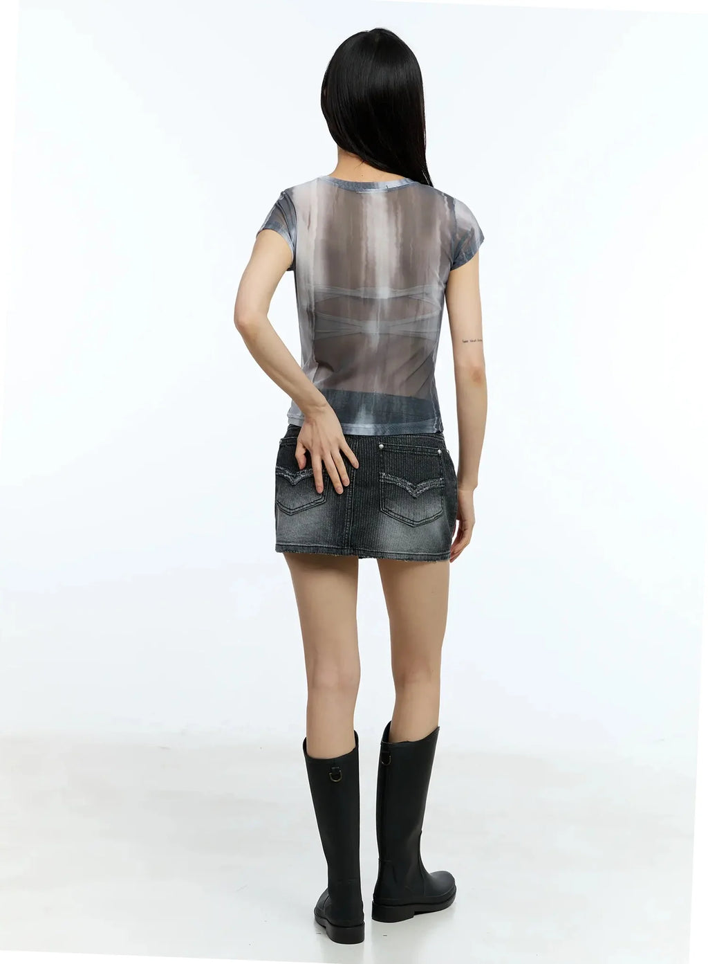 Sheer Graphic Tee IU525