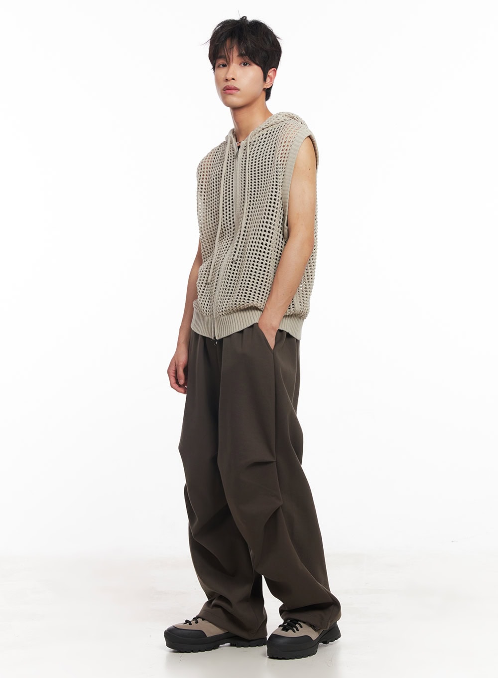 Men's Pintuck Windbreaker Pants IY508