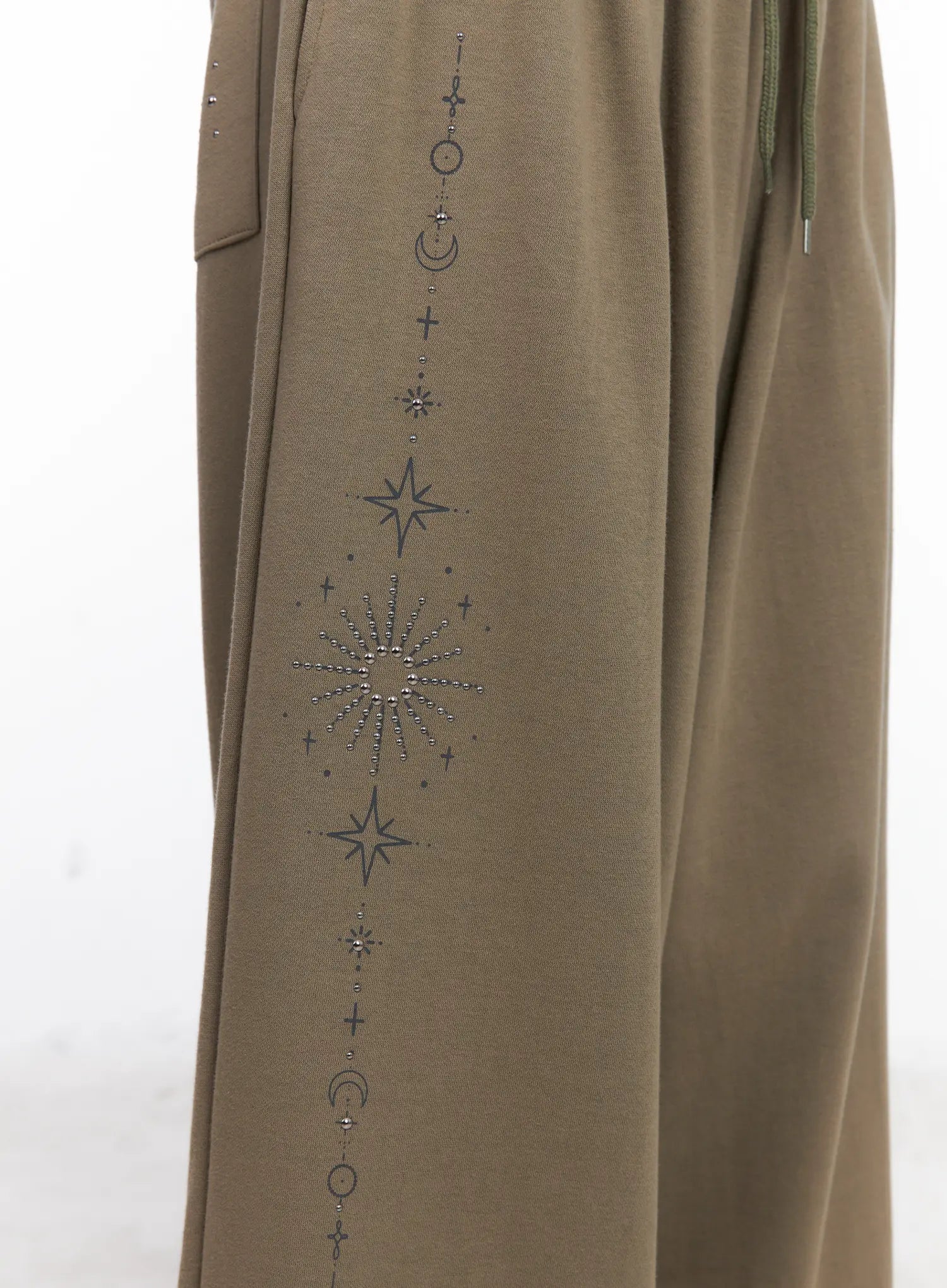 Embellished Wide-Leg Sweatpants CL518