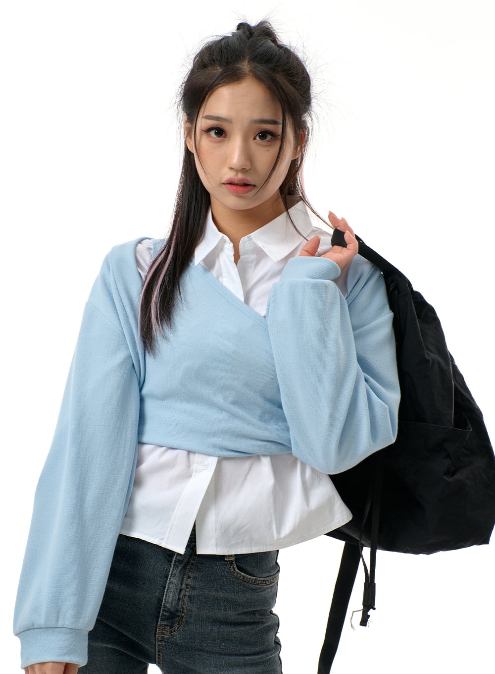 Cropped Button Shirt BJ313