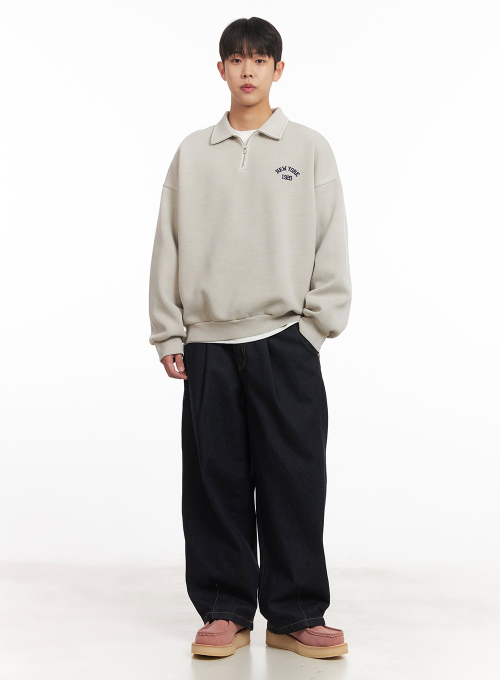 Men's Stitched Wide-Leg Jeans IM517