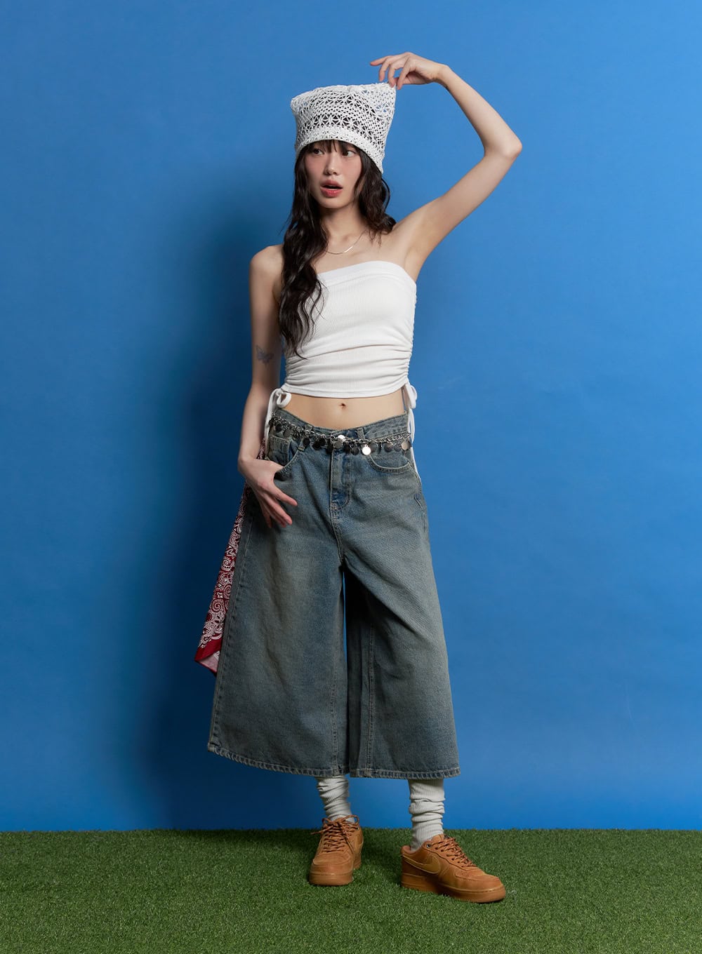 Side Ruched Tube Top CM520