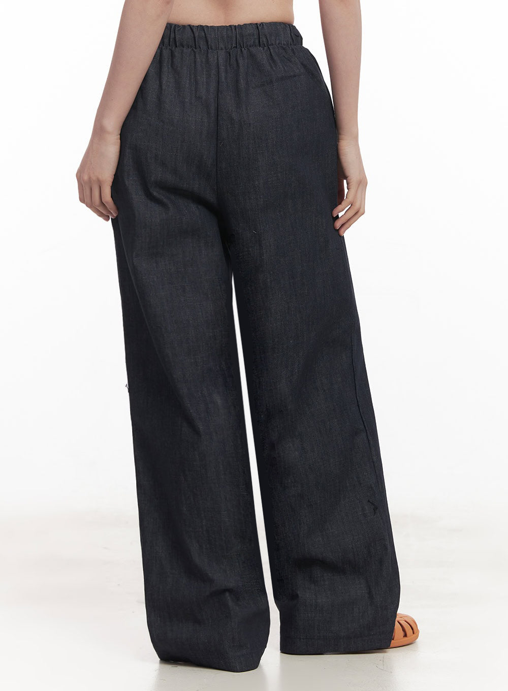 Cotton Denim Wide-Leg Pants IY509