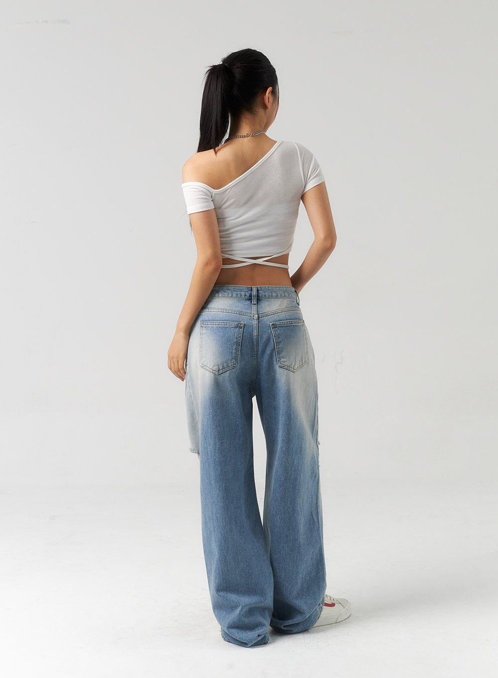 Waist Strap Cropped Tee CU326