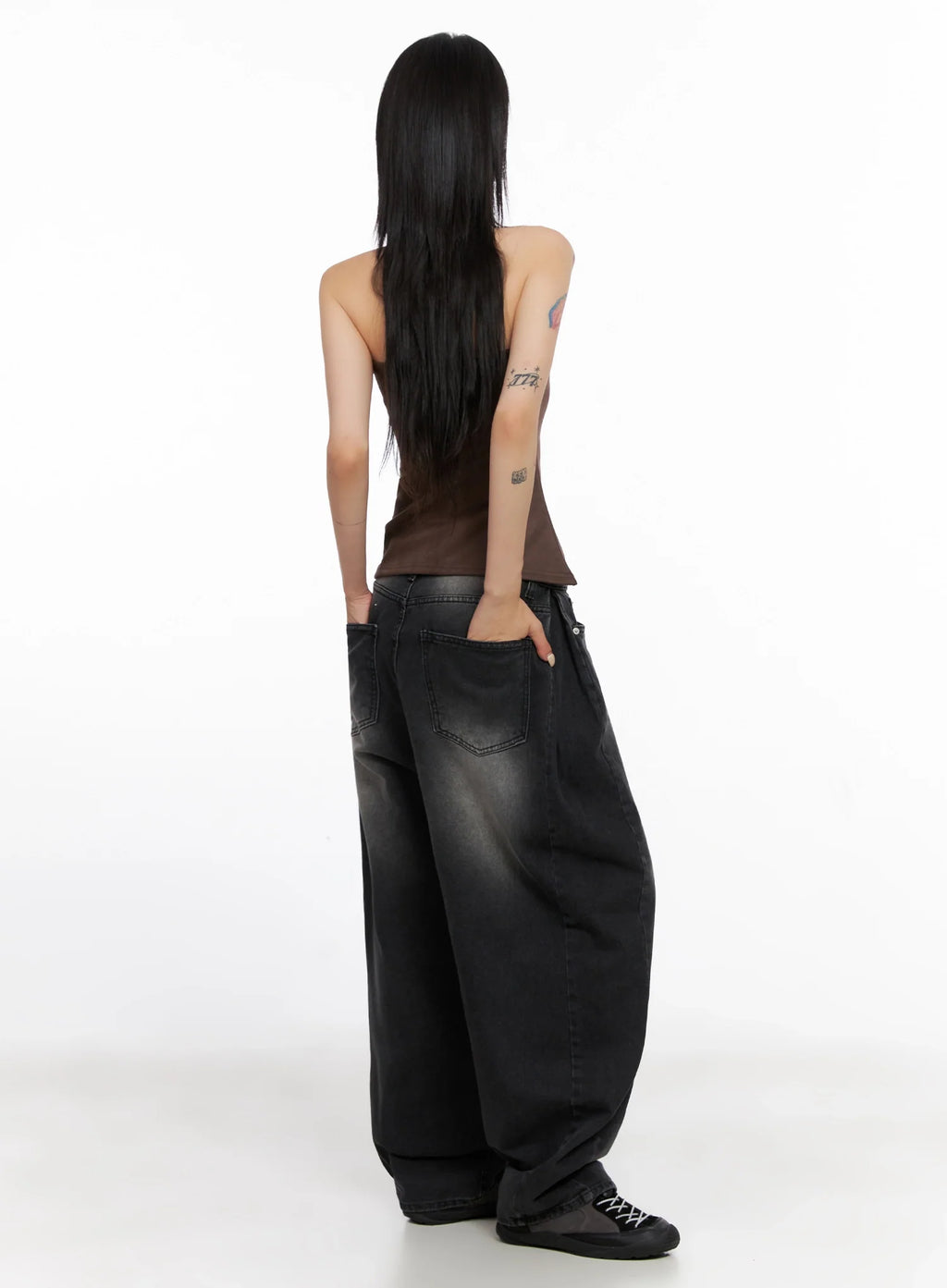 Ayra Dark Washed Baggy Jeans IS508