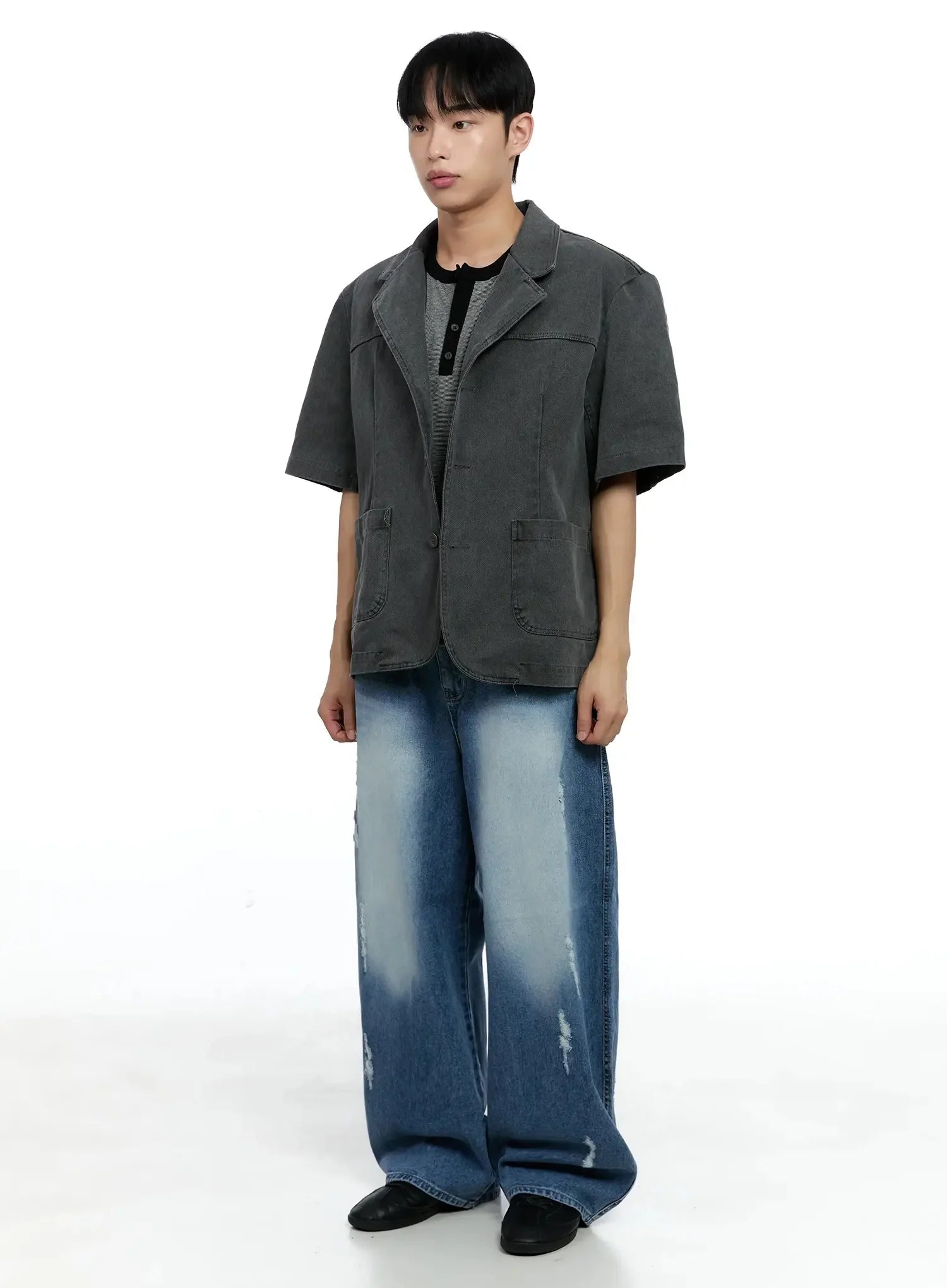 Men's Short-Sleeve Button-Up IG520