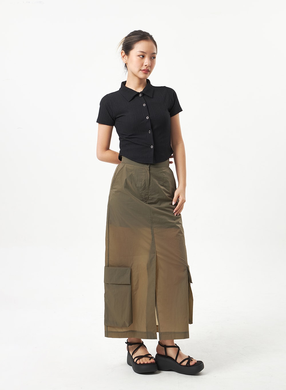 Snap Button Tee CA319