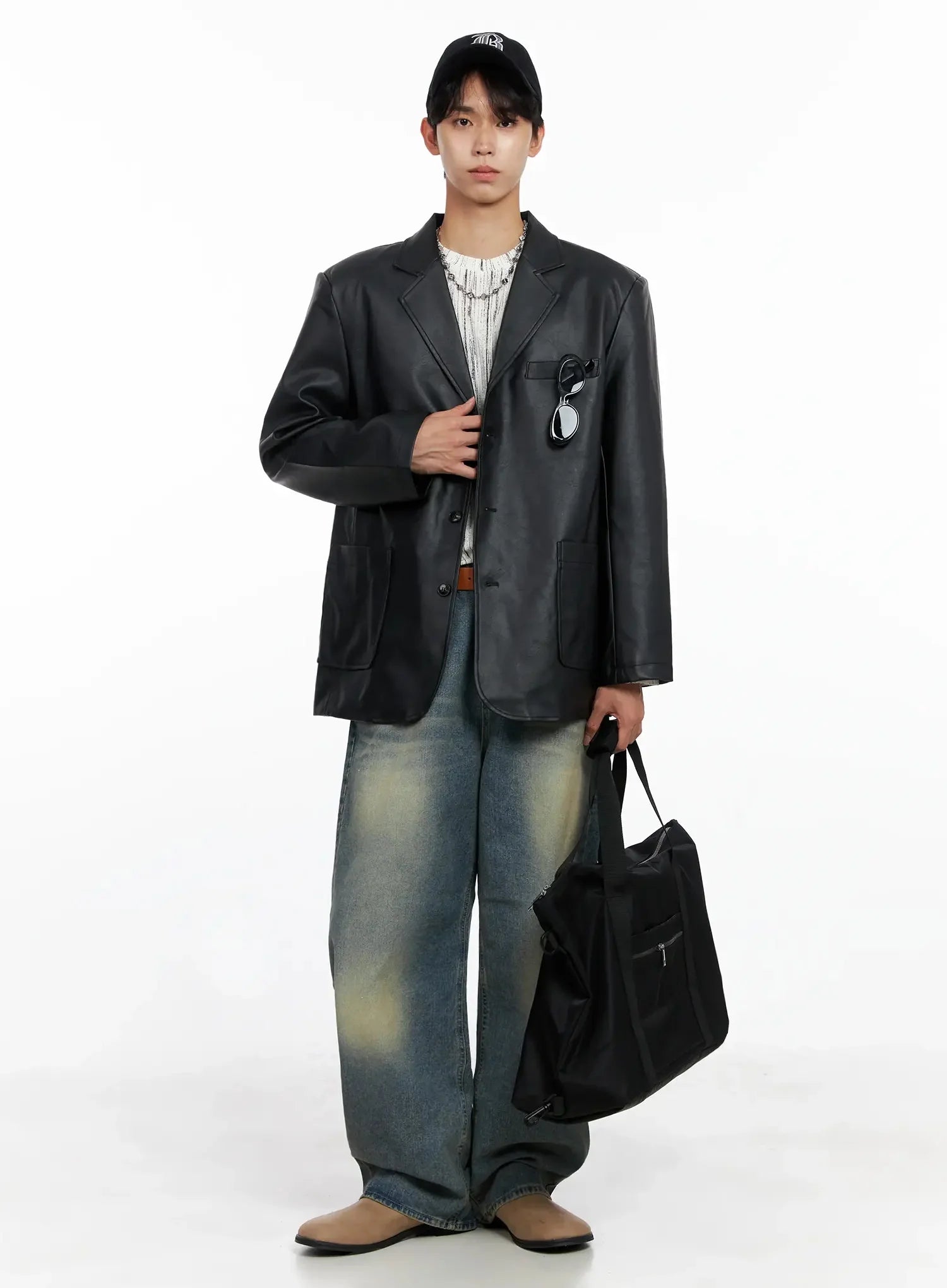 Men's Vertical Stripe Long Sleeve Shirt IO516