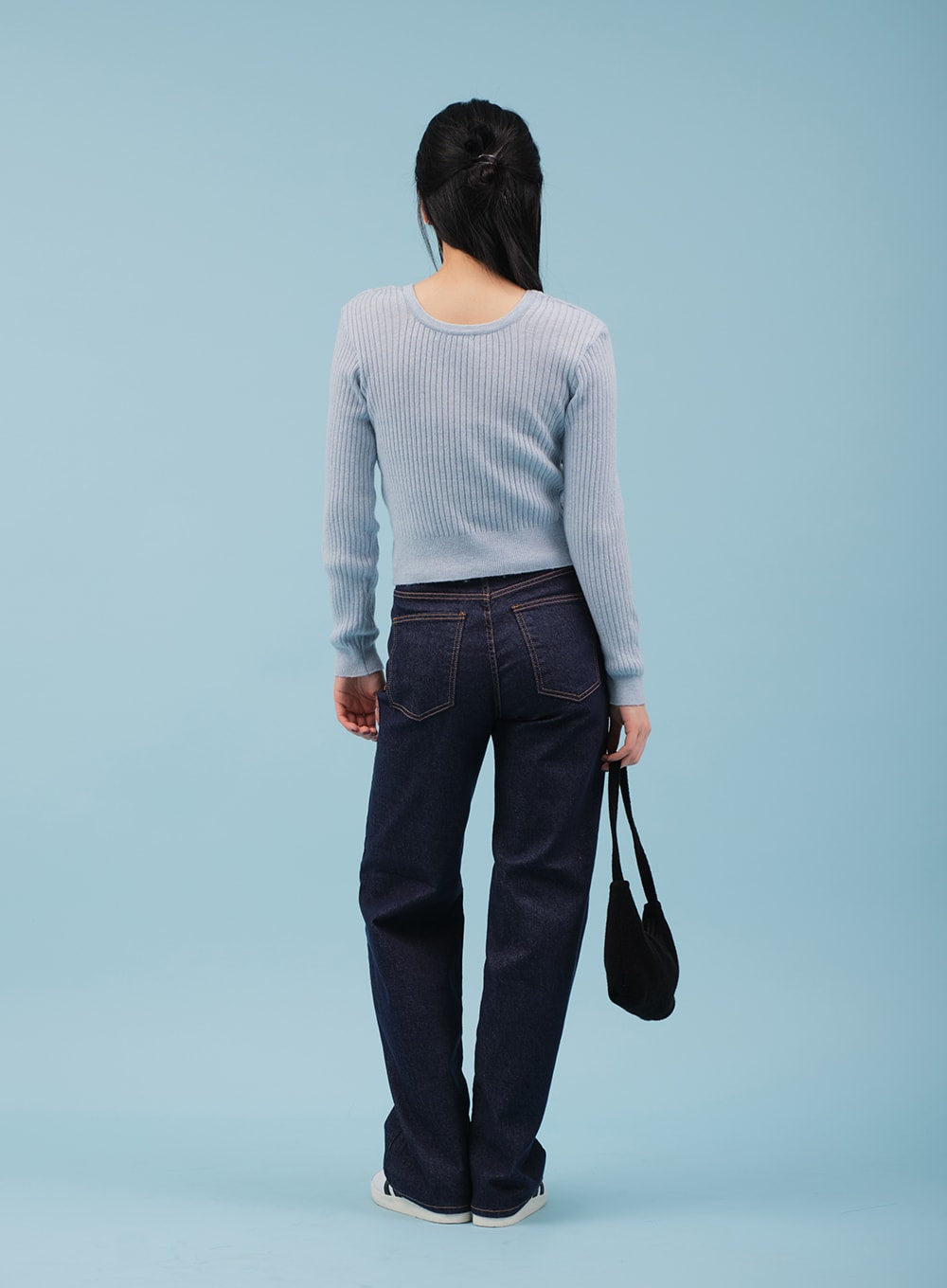 Ribbed Cropped Knit Top CM17