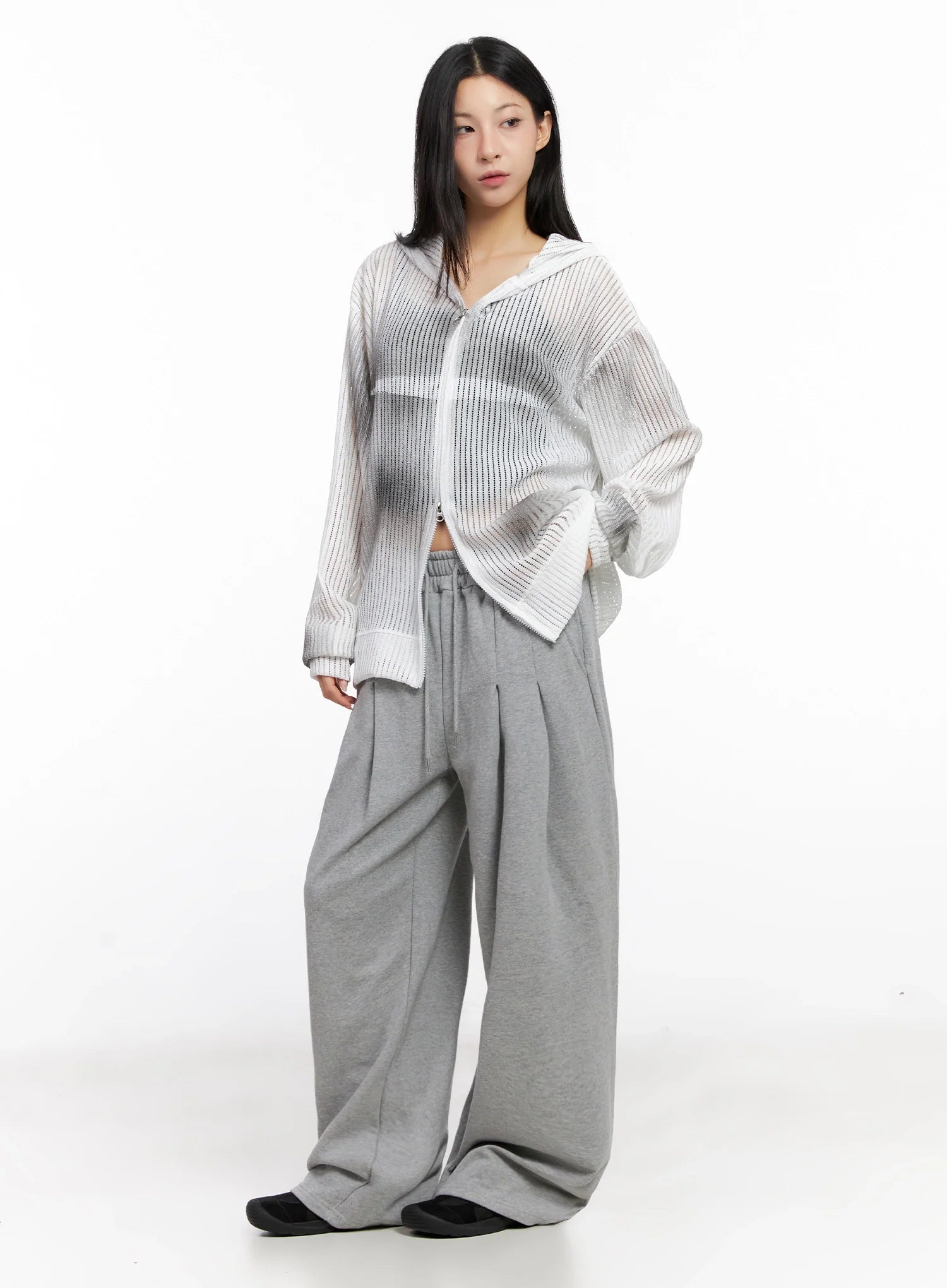 Mesh Gradient Zip-Up Hoodie IG508