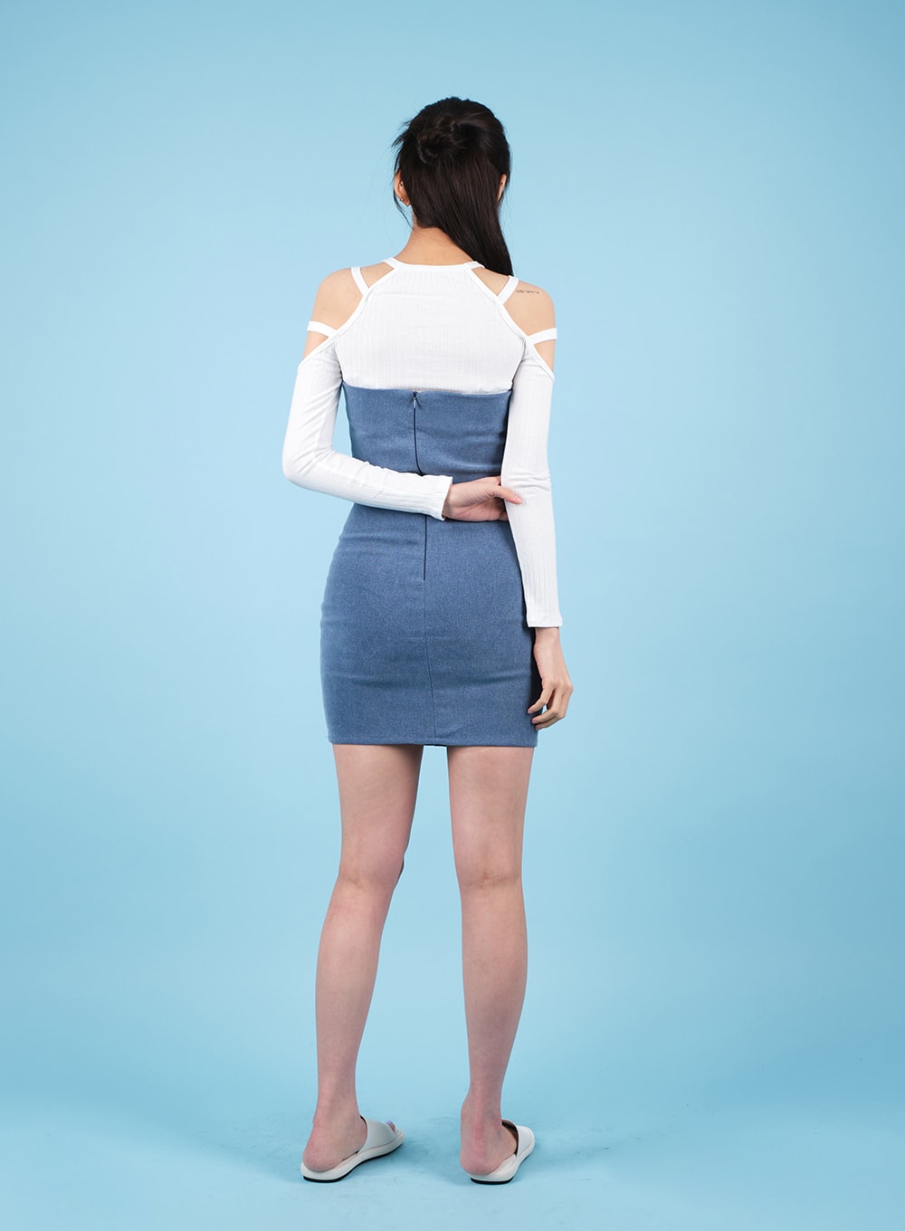 Strapless Tube Top Denim Mini Dress CA19