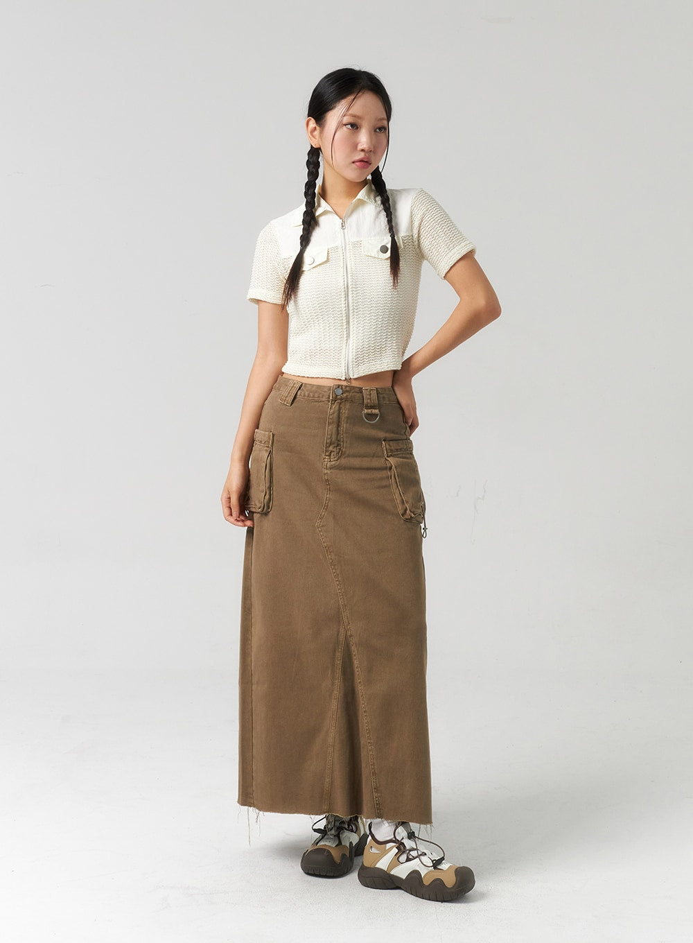 Mesh Zip-Up Top CU323