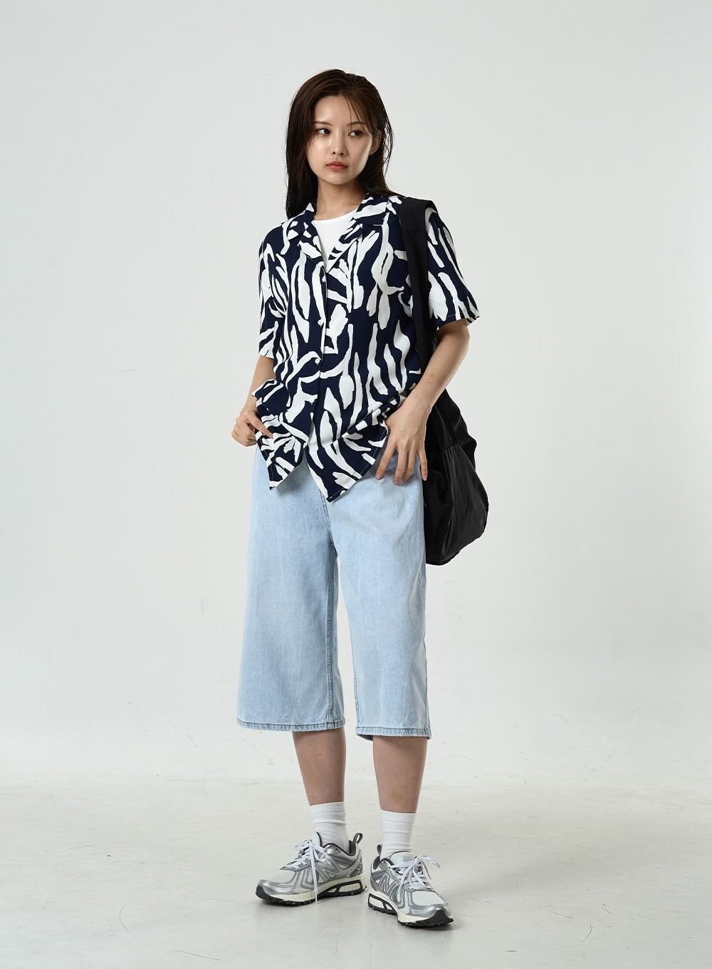 Basic Long Denim Shorts CU7