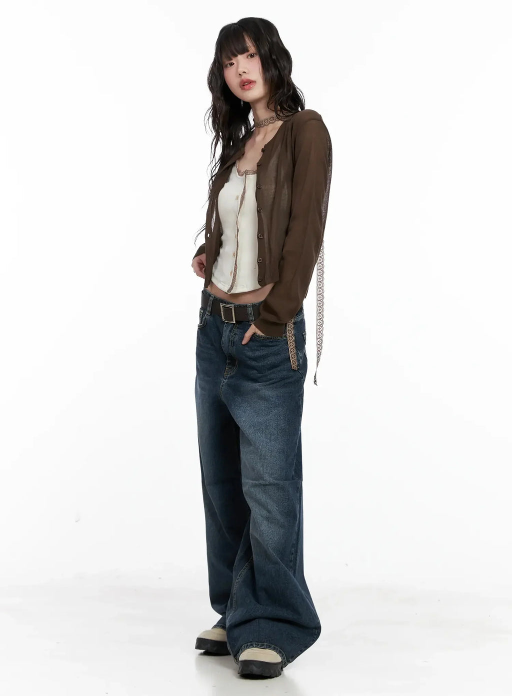 Brown Sheer Cardigan IL531