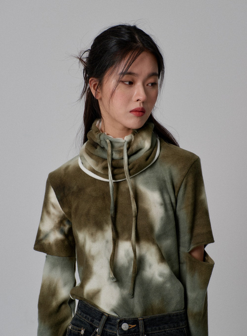 High Waist Denim Mini Skirt IJ310