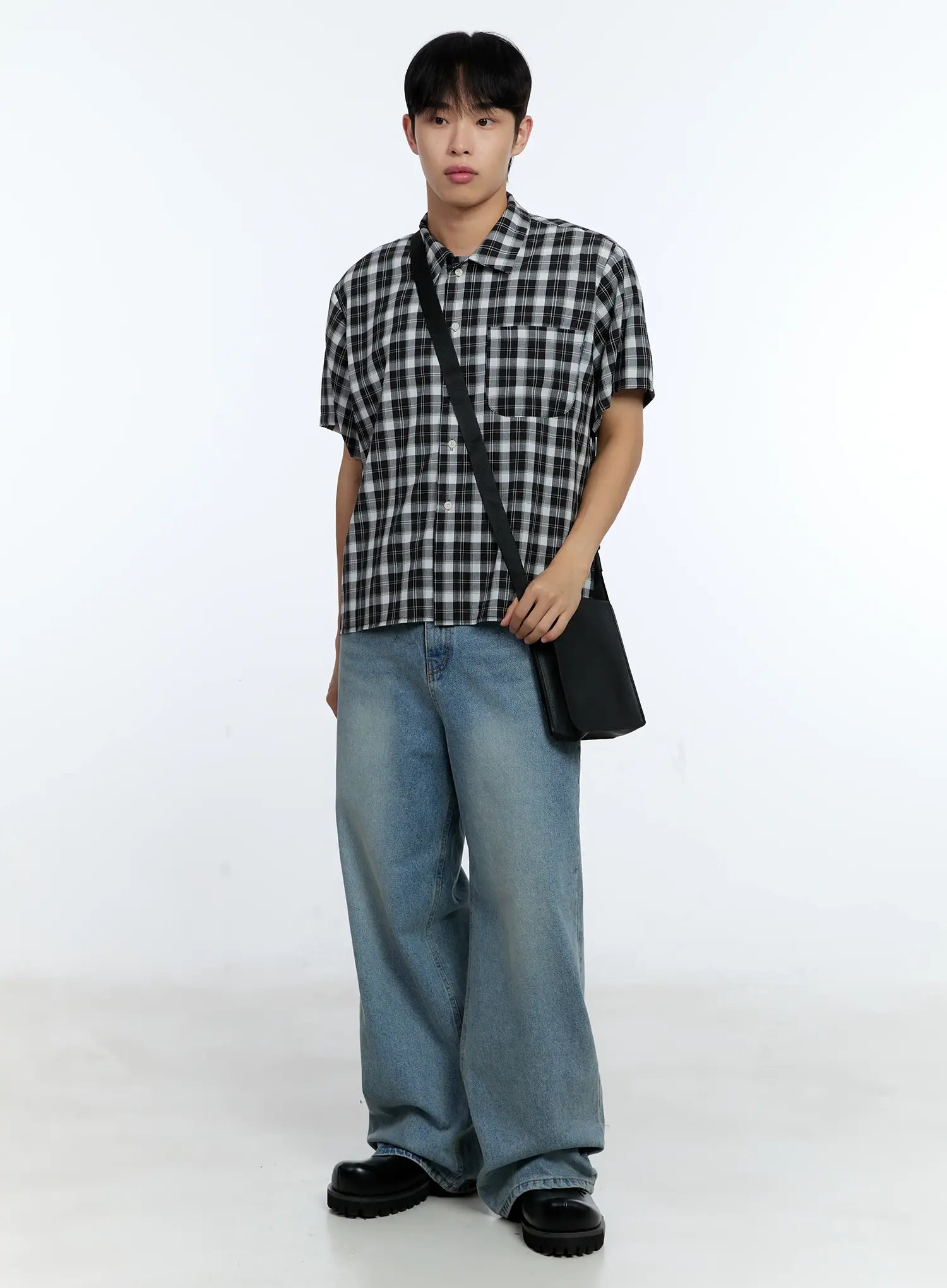 Men's Wide Leg Denim Jeans IG519