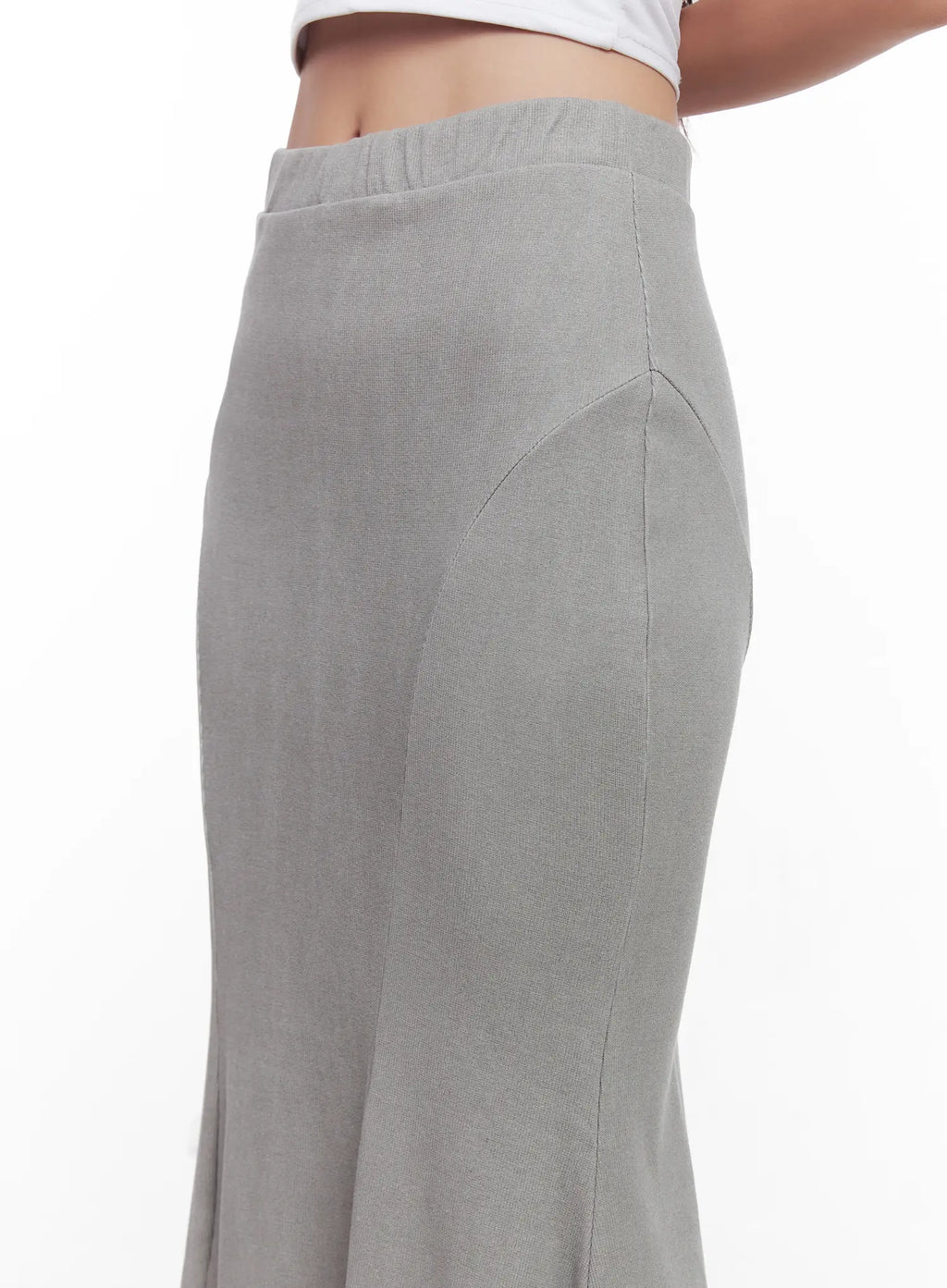 Grey Bodycon Maxi Skirt CL518