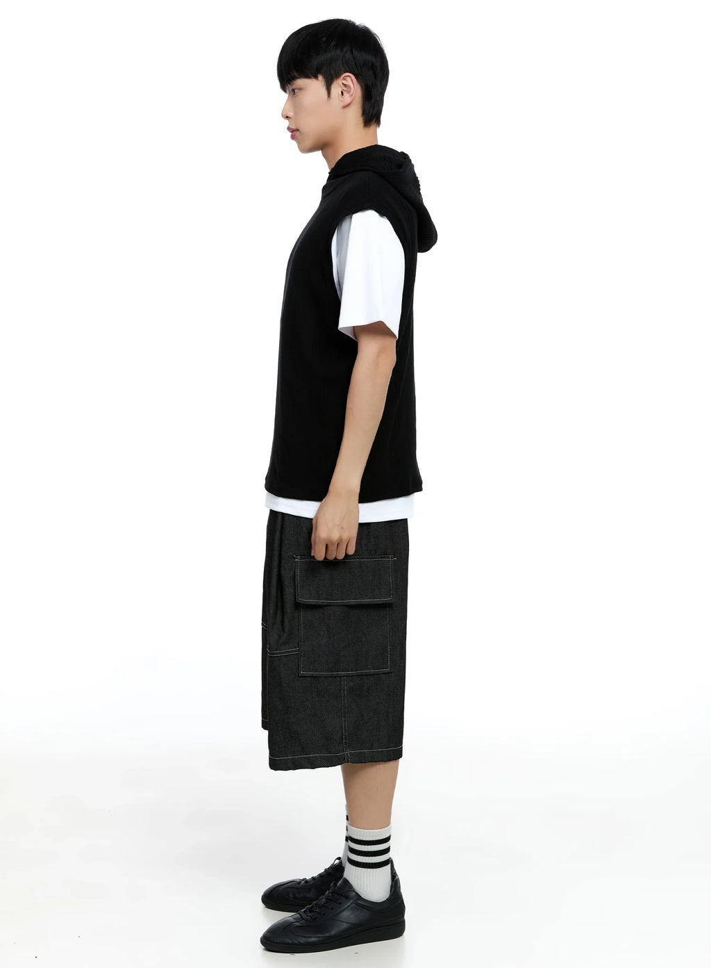 Men's Knit Tank Hoodie IG520