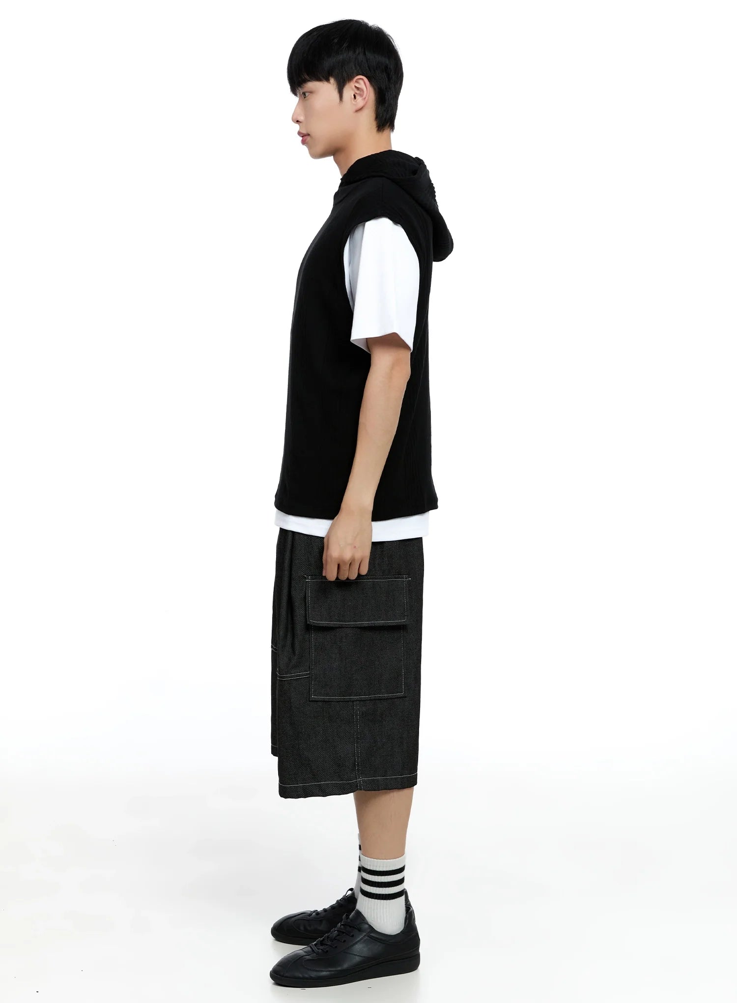 Men's Knit Tank Hoodie IG520