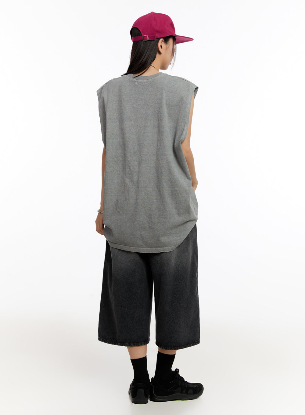 Relaxed-Fit Washed Tank Top IU509