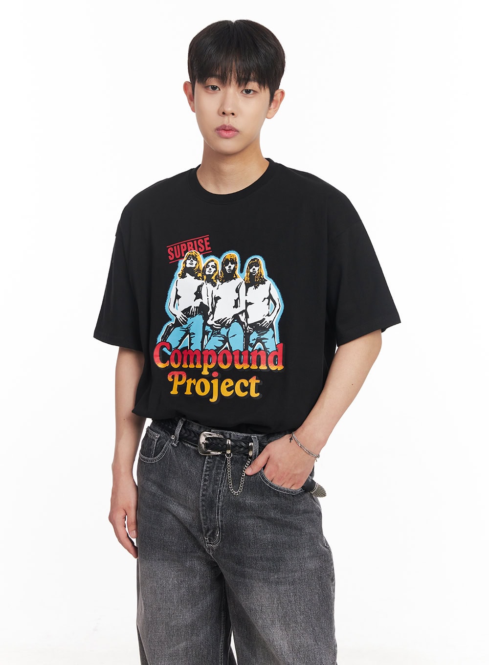 Men's Compound Graphic Oversize T-Shirt IA525