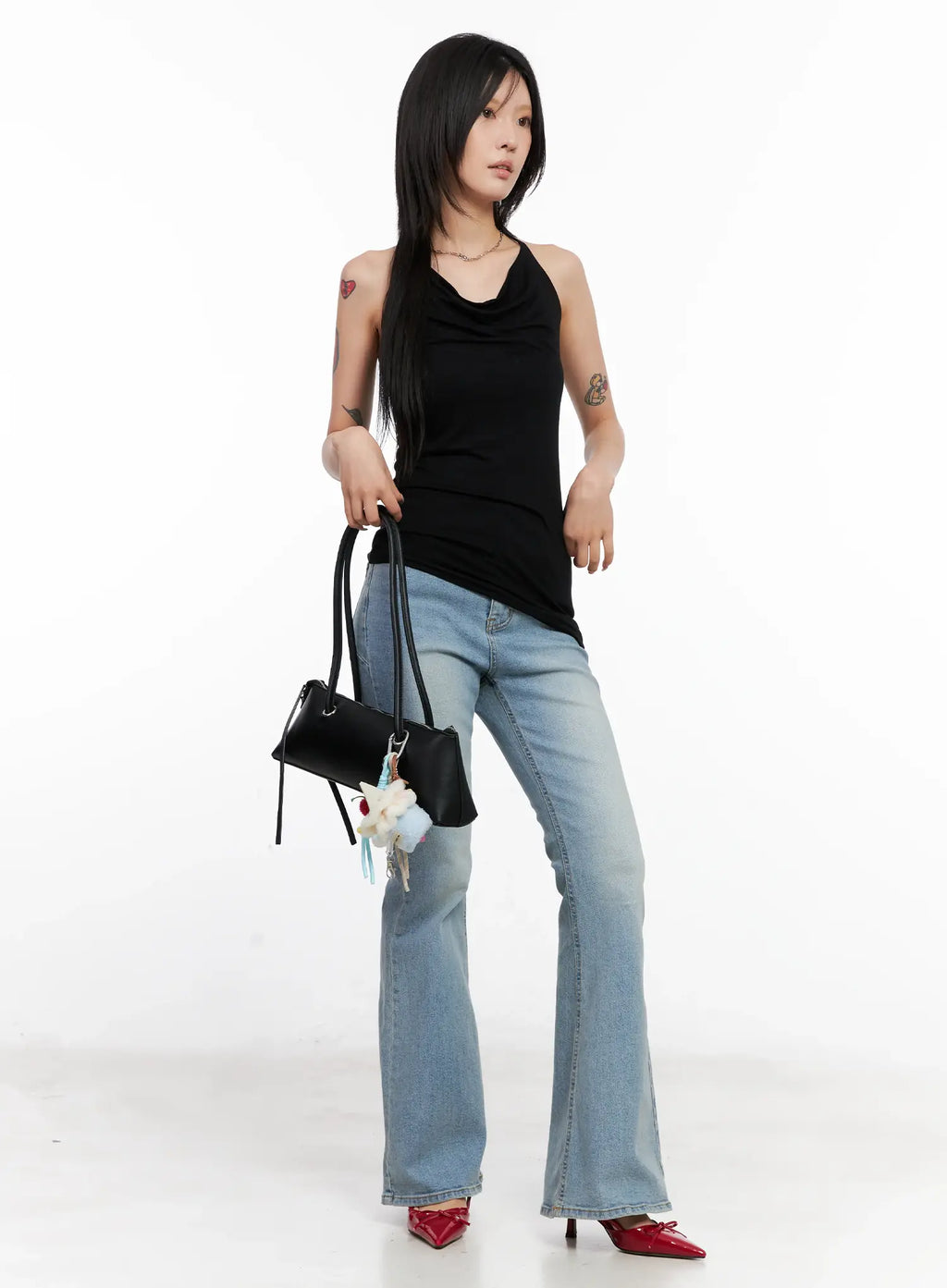 Byeol Washed Flare Denim Jeans CL525