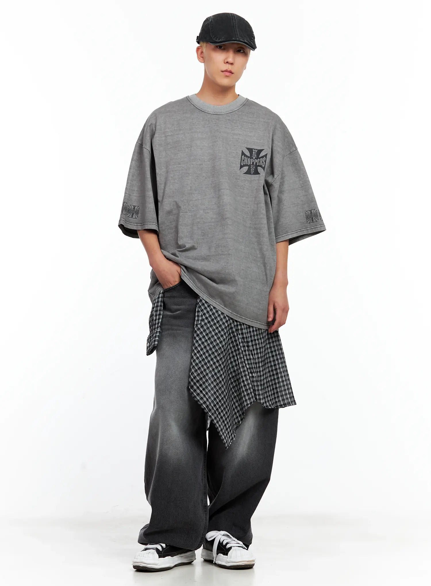 Men's Wide Balloon-Fit Denim Jeans IL514