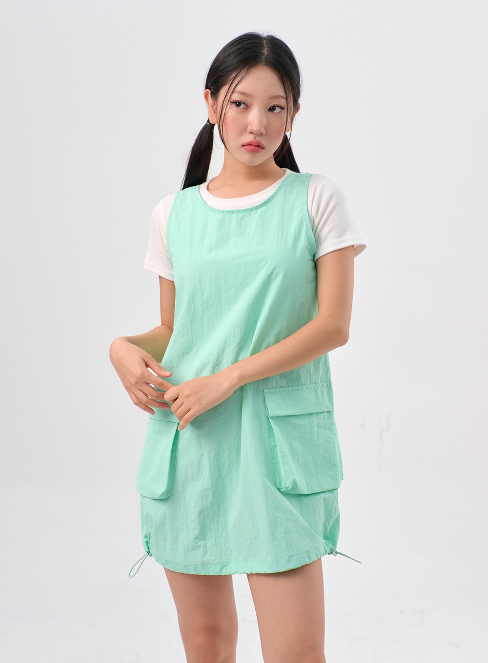 Pocket Nylon Mini Dress IL310