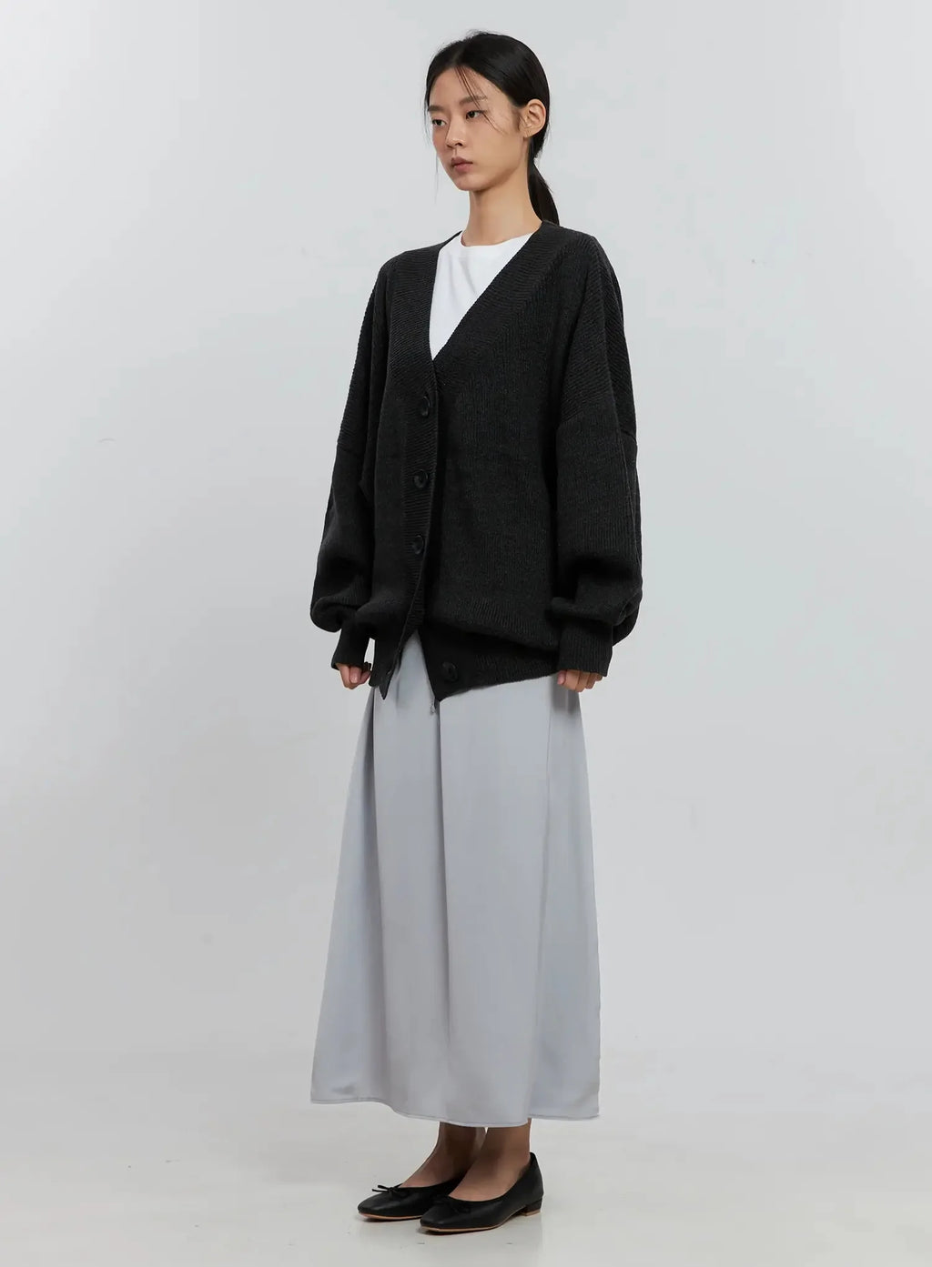 Ribbed Oversized Cardigan IS516