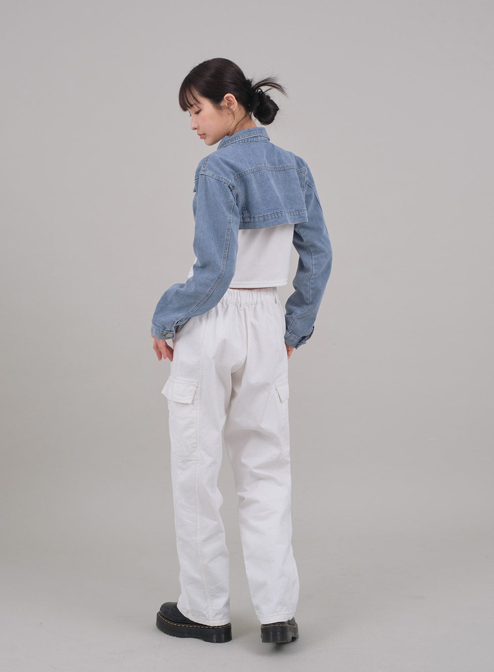 Denim Cropped Bolero Jacket C2701