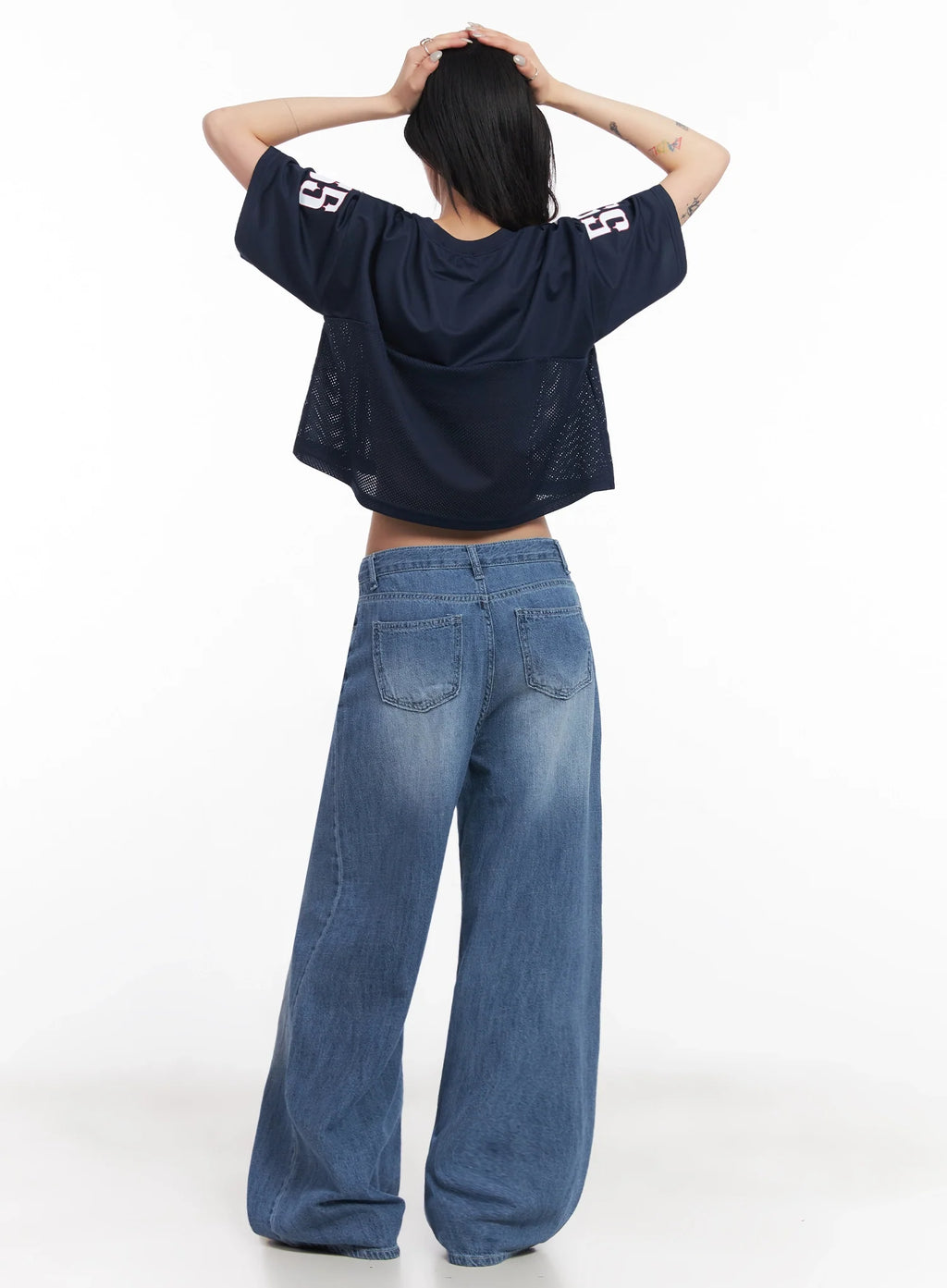 Mesh Jersey Crop Top  IC503