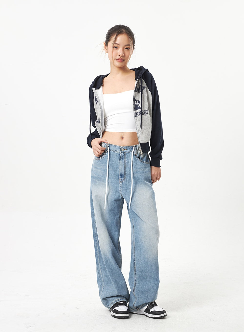 Graphic Zip-Up Hoodie CA318