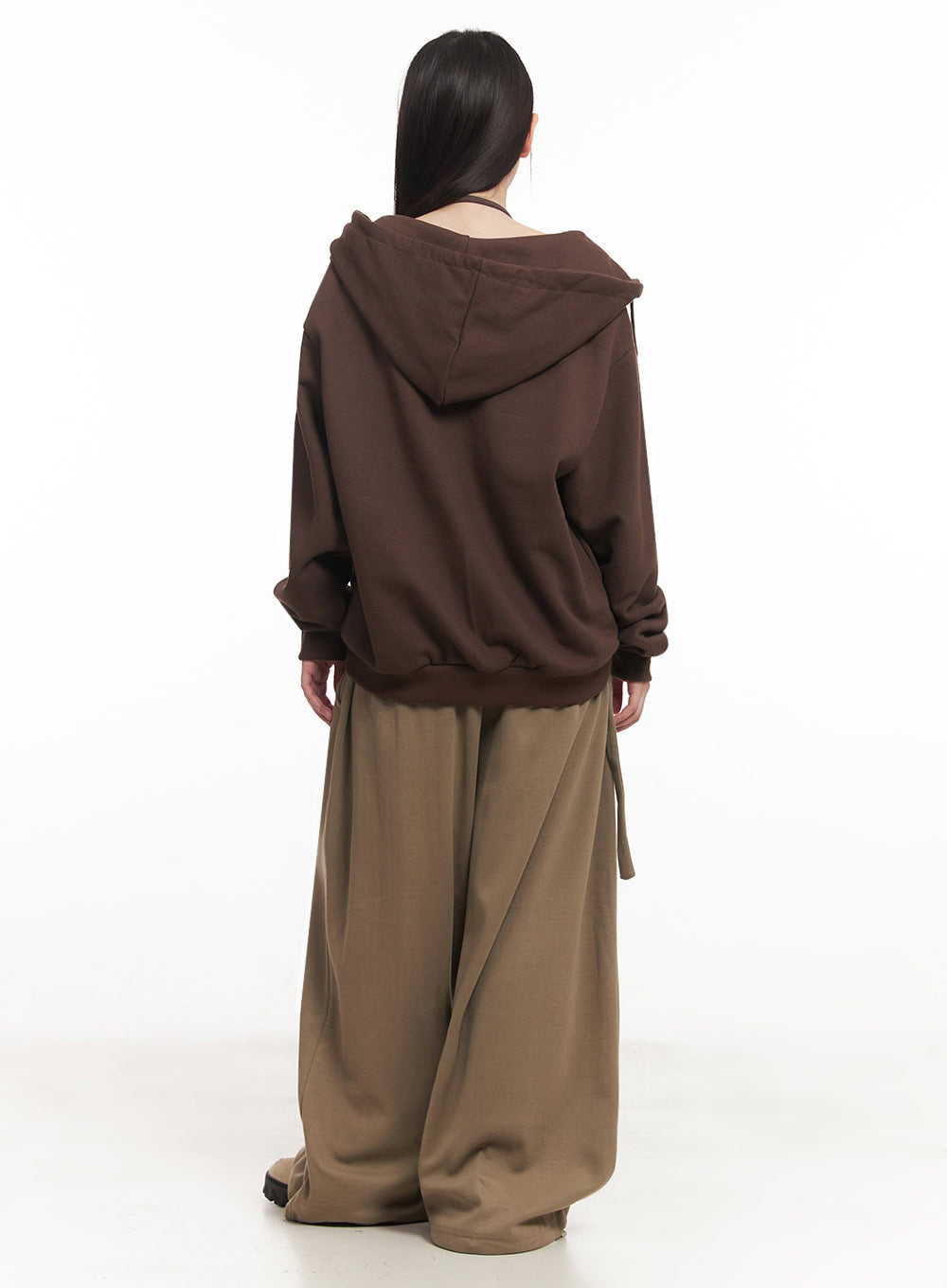 Graphic Oversize Zip-Up Hooded Jacket IM528